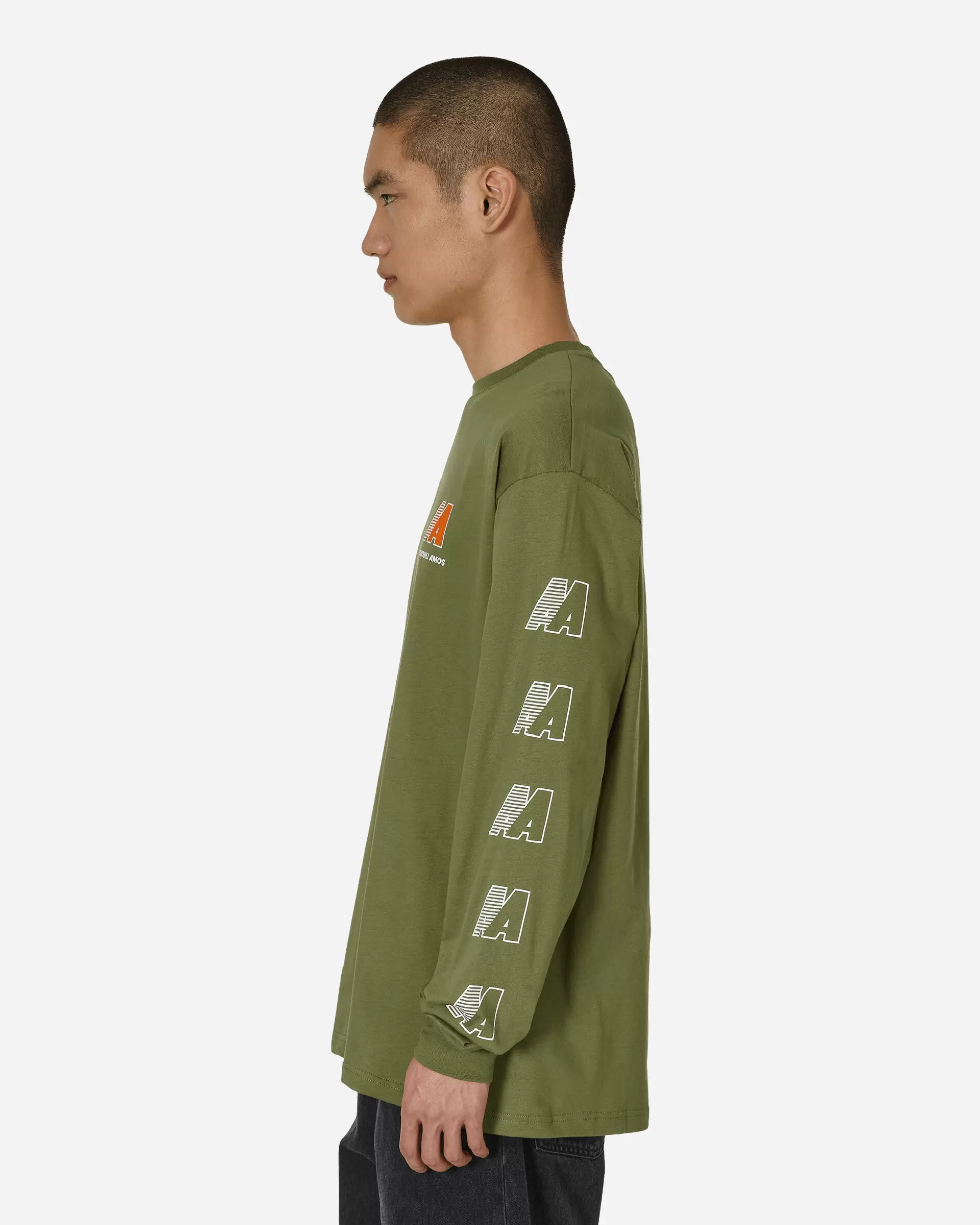 Automobili Amos AA Logo Longsleeve T-Shirt Army Green Shop