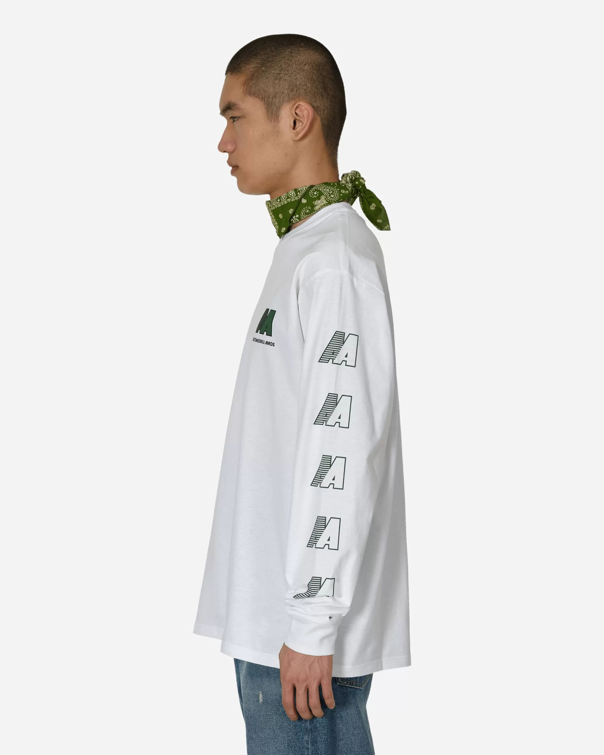 Automobili Amos AA Logo Longsleeve T-Shirt White Best Sale