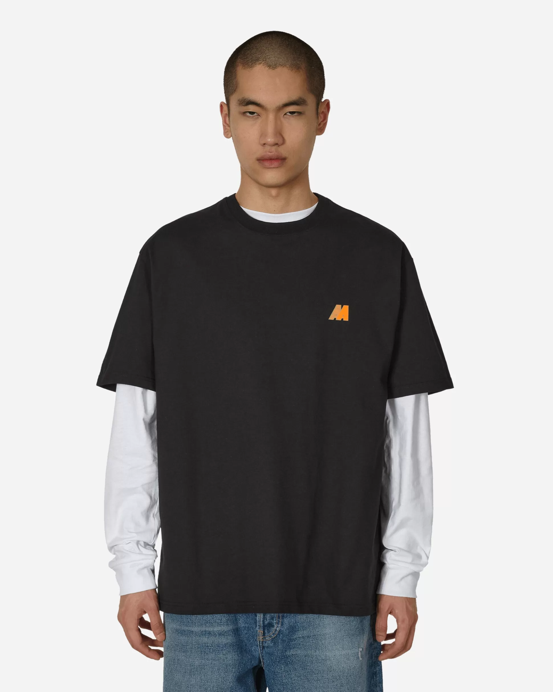 Automobili Amos AA Logo T-Shirt Black / Orange Cheap