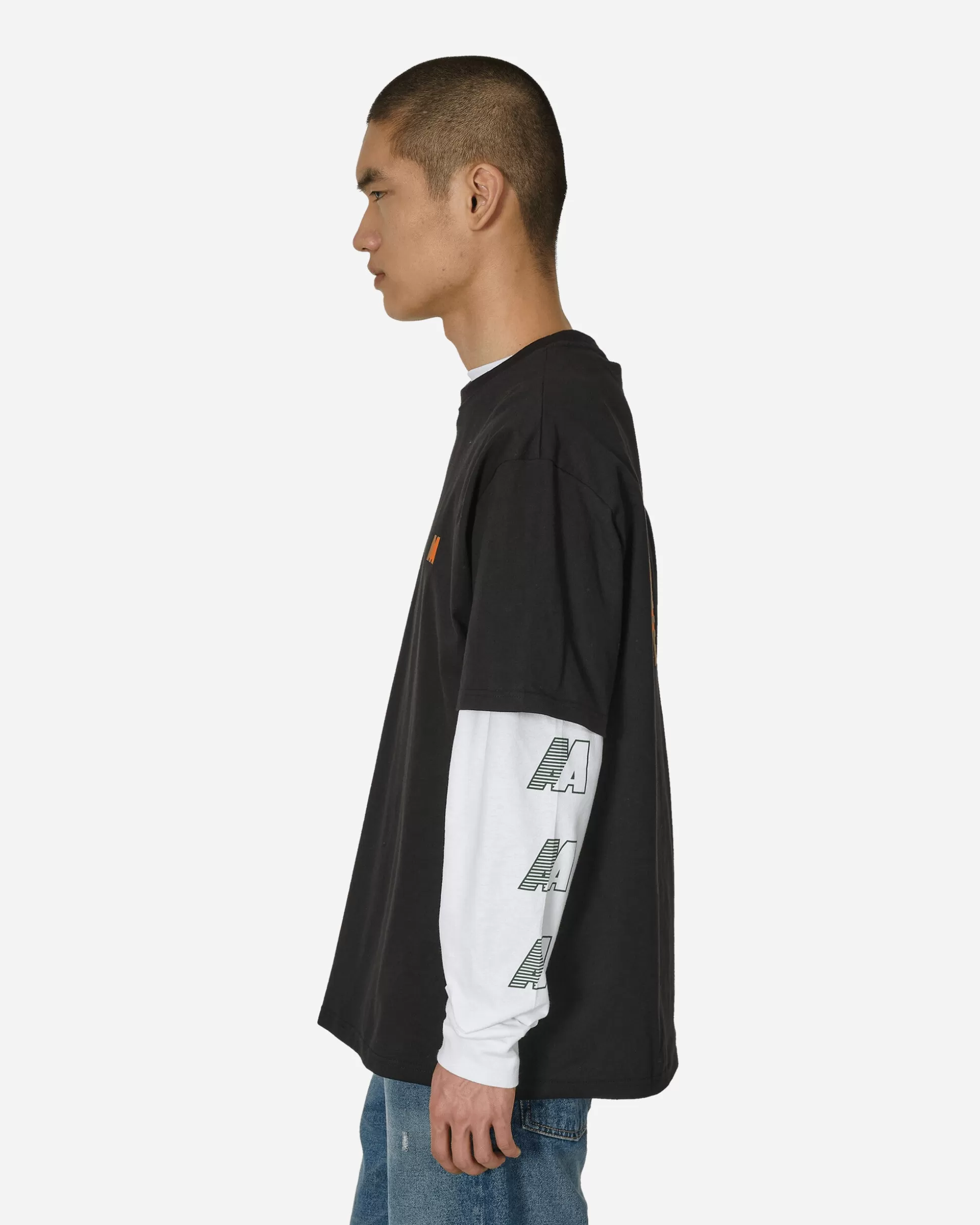 Automobili Amos AA Logo T-Shirt Black / Orange Cheap