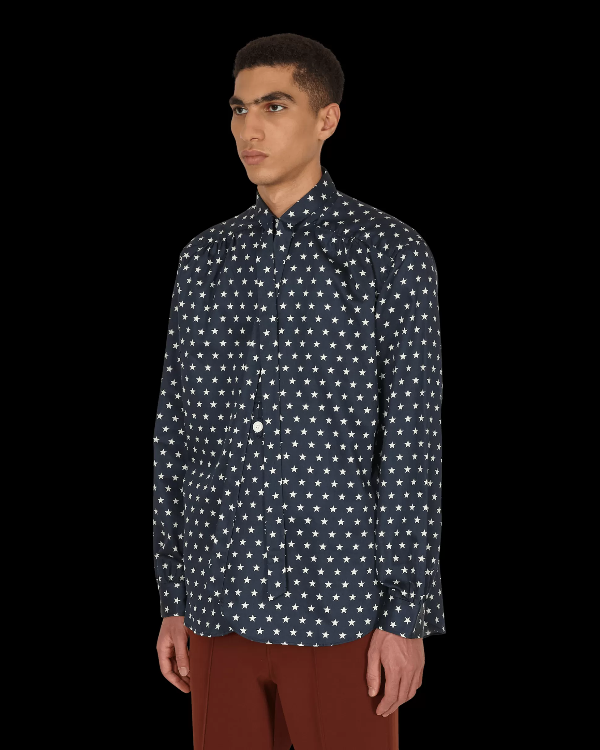 Needles Ascot Collar EDW Shirt Blue New