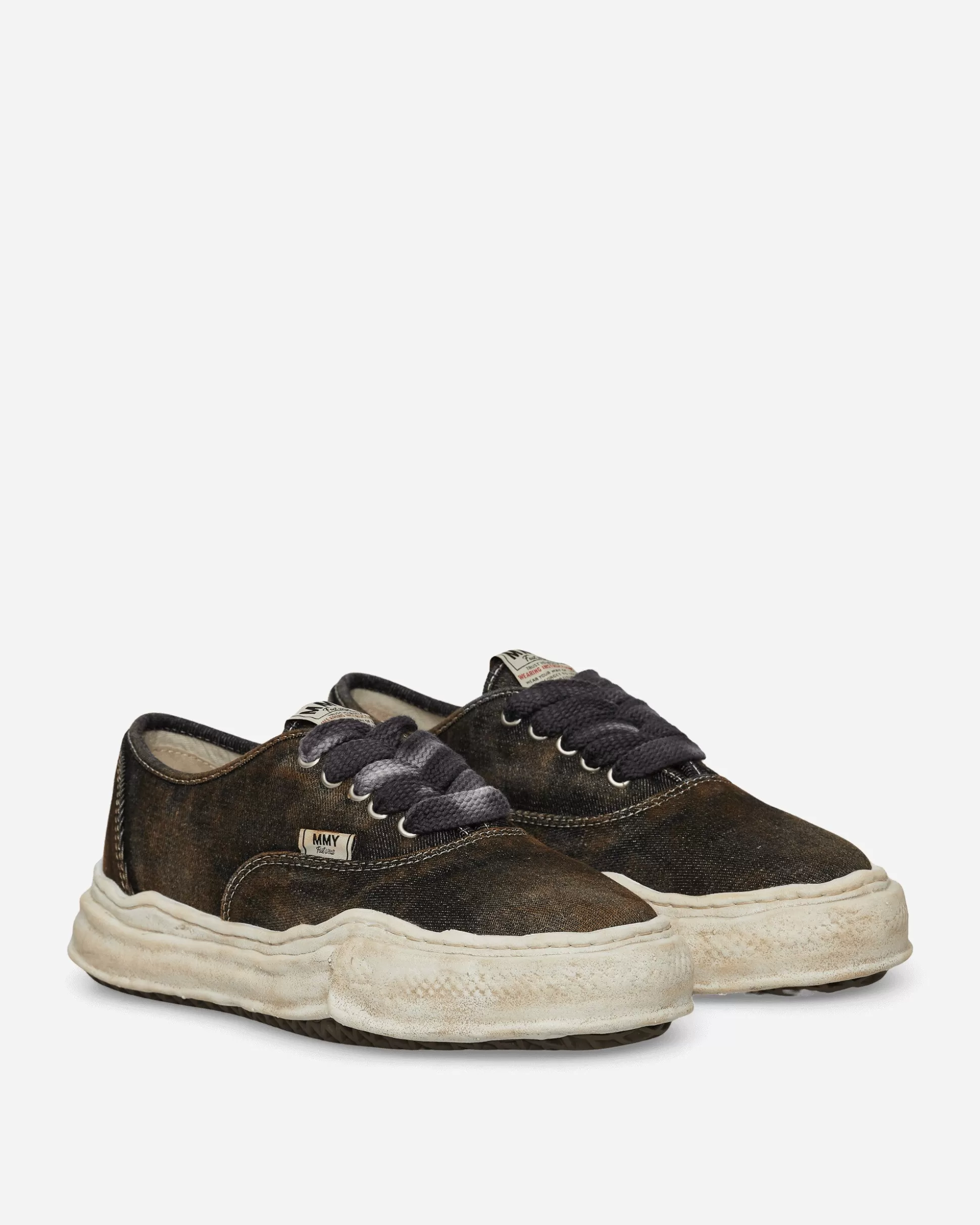 Maison MIHARA YASUHIRO Baker OG Sole Washed Denim Low Sneakers Black Best