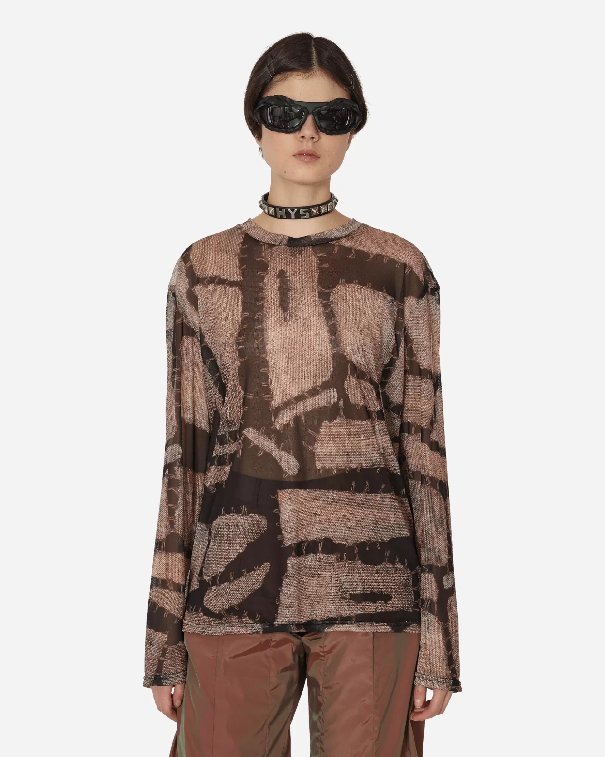 Lueder Ben Mesh Longsleeve T-Shirt Rust Sale