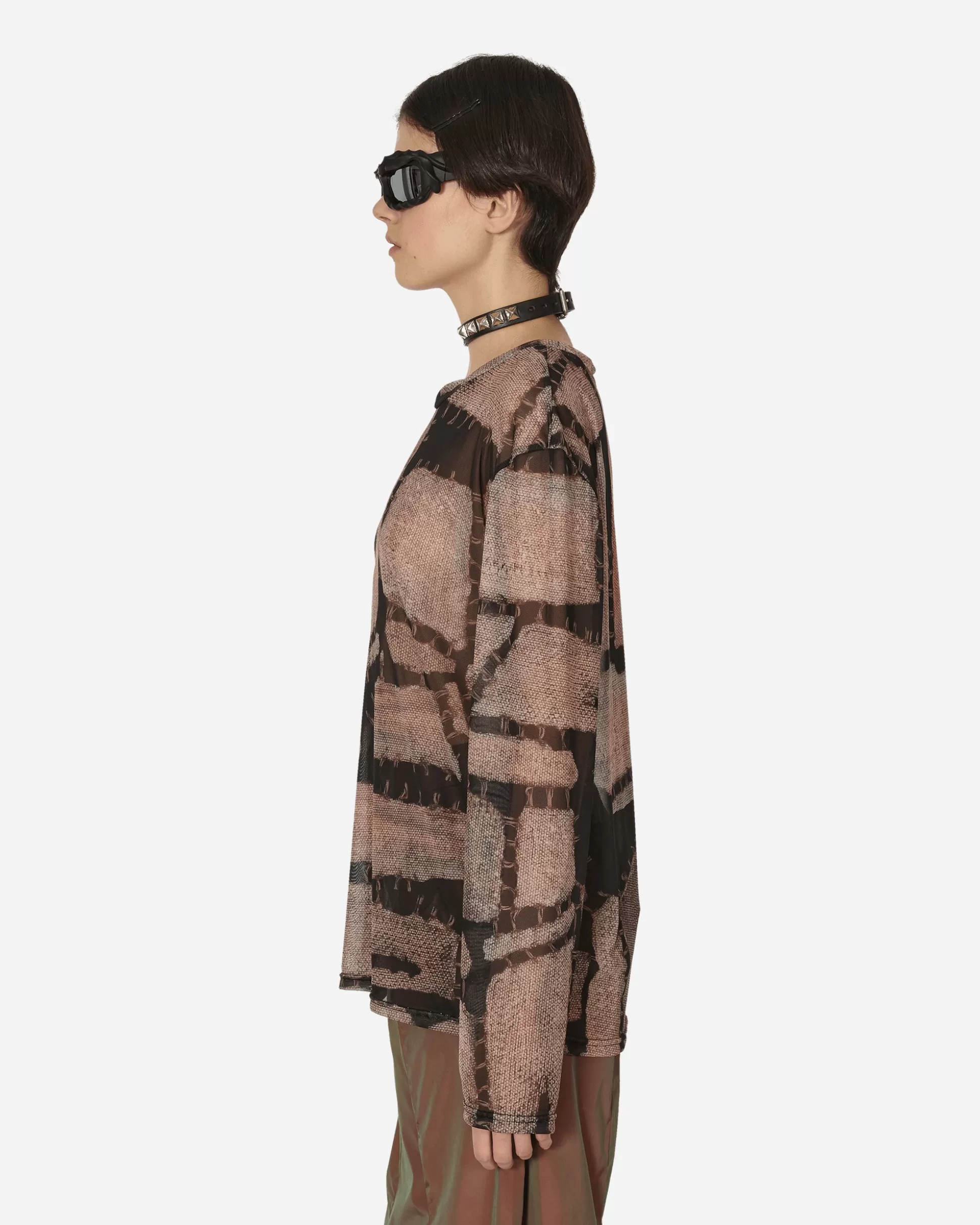 Lueder Ben Mesh Longsleeve T-Shirt Rust Sale