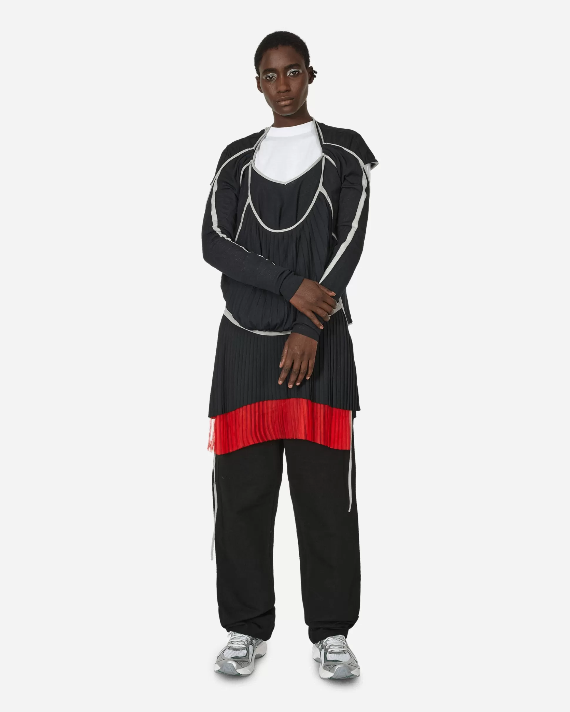 Kiko Kostadinov Benjamin Pleated Top Matt Black Store