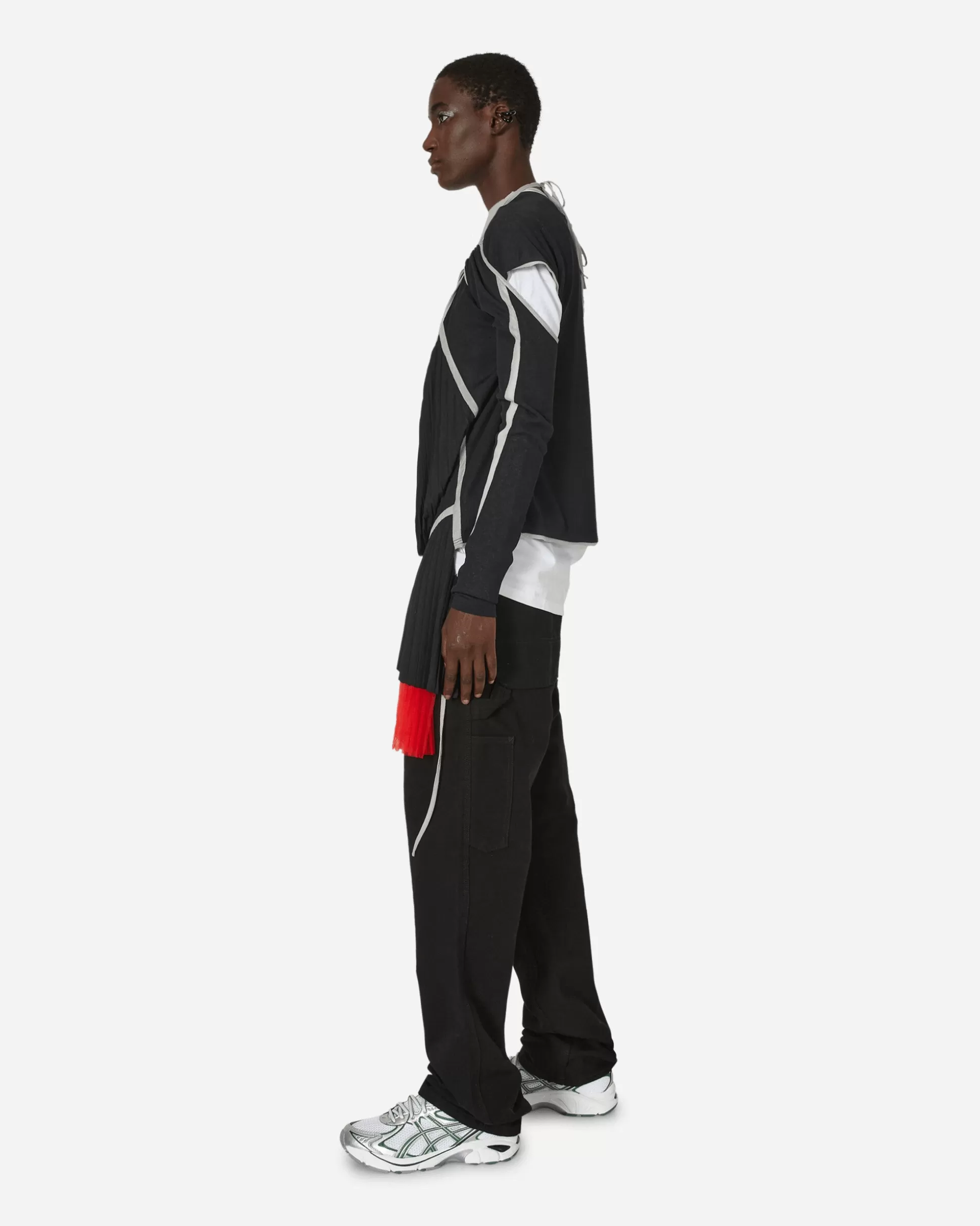 Kiko Kostadinov Benjamin Pleated Top Matt Black Store