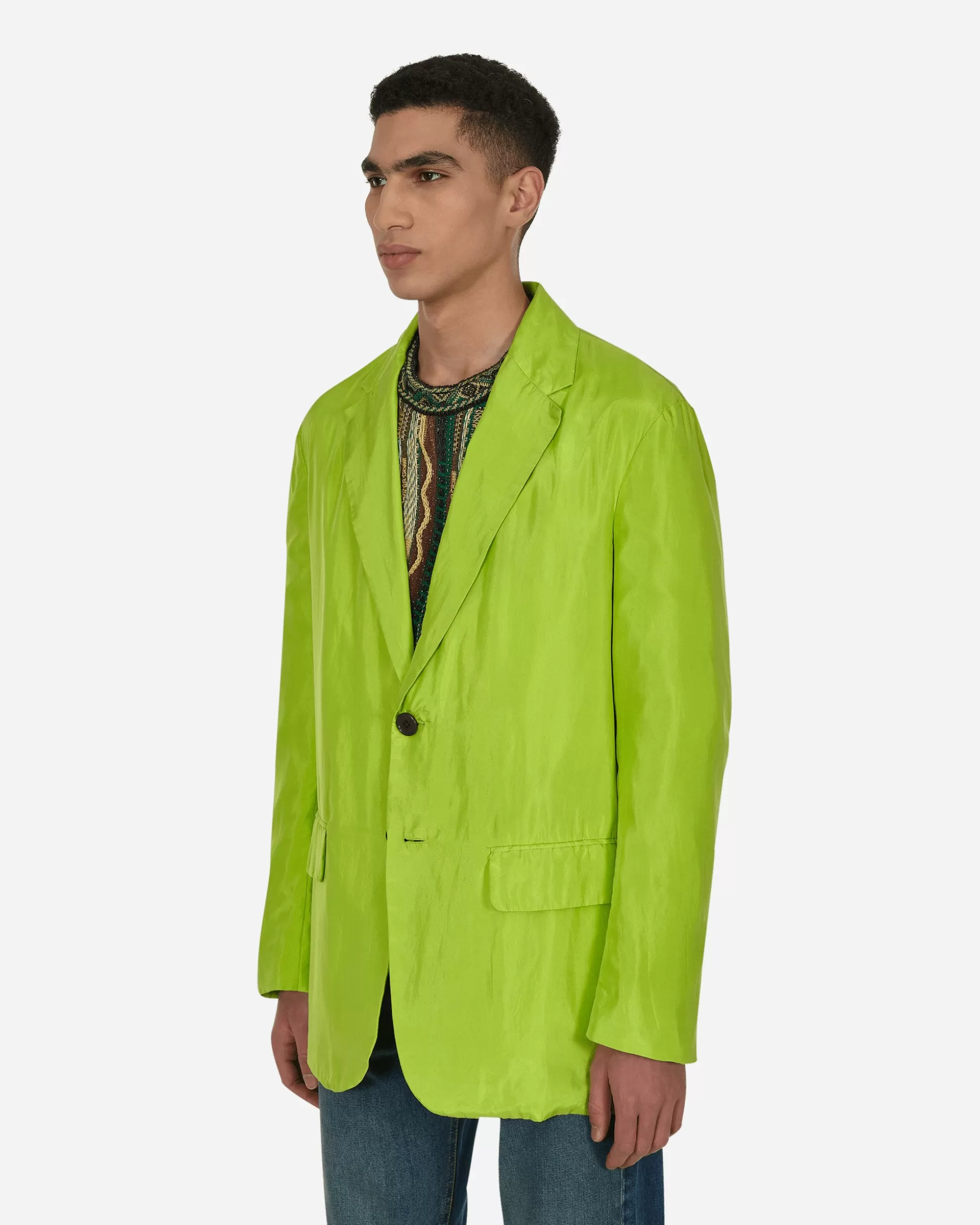 Dries Van Noten Berkleys Blazer Green Cheap