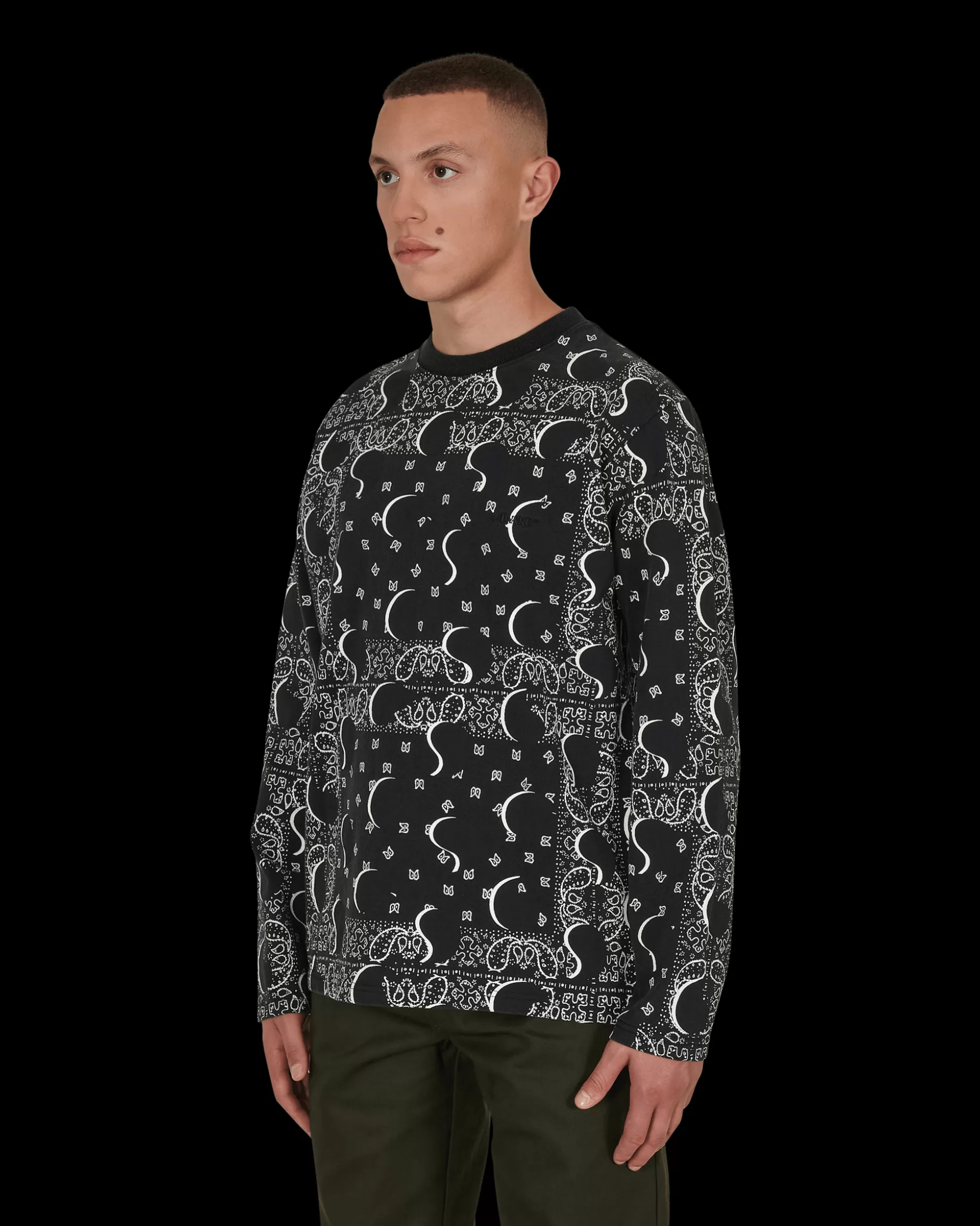 Awake NY Big Paisley Longsleeve T-Shirt Black Best