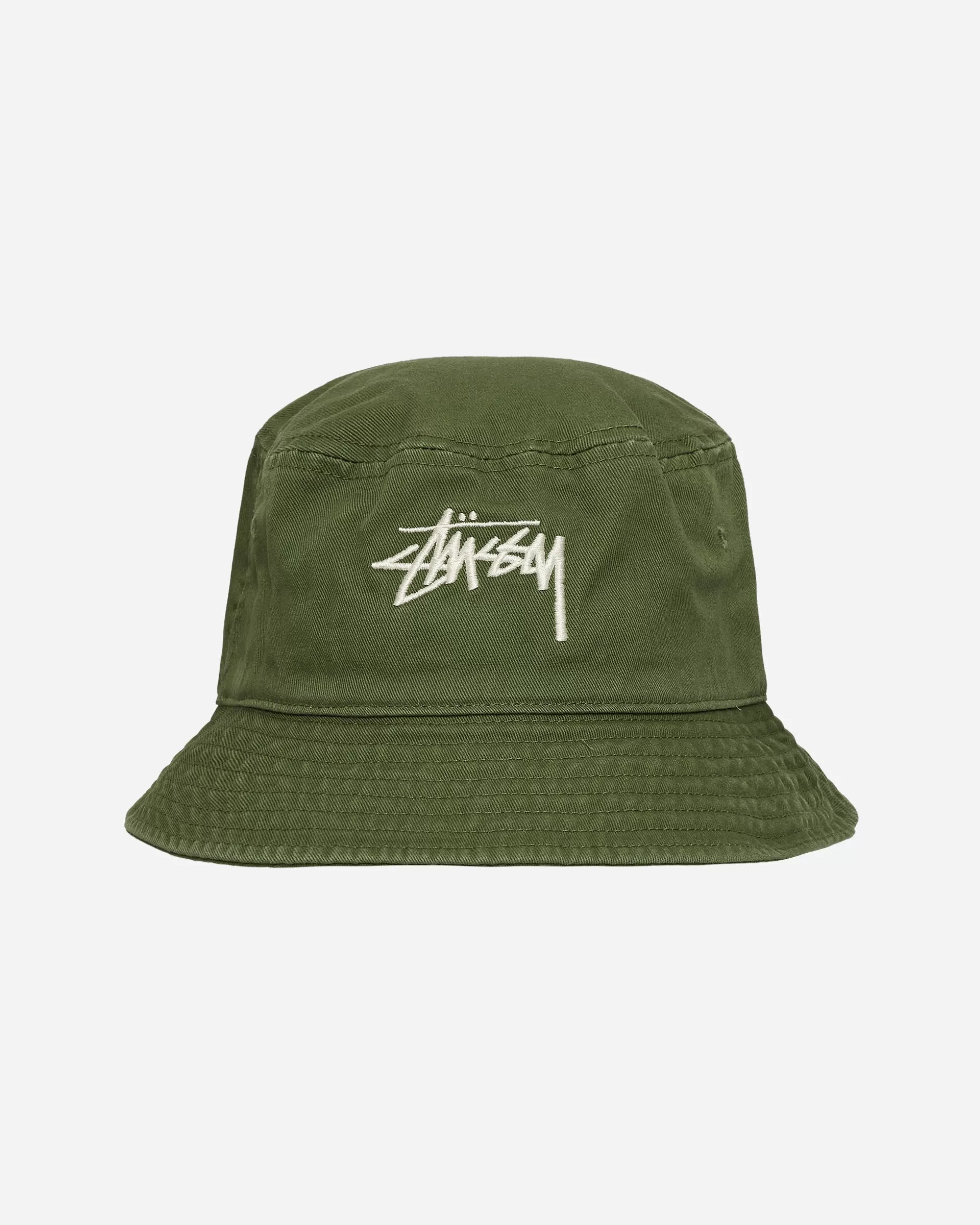 Stüssy Big Stock Bucket Hat Olive New