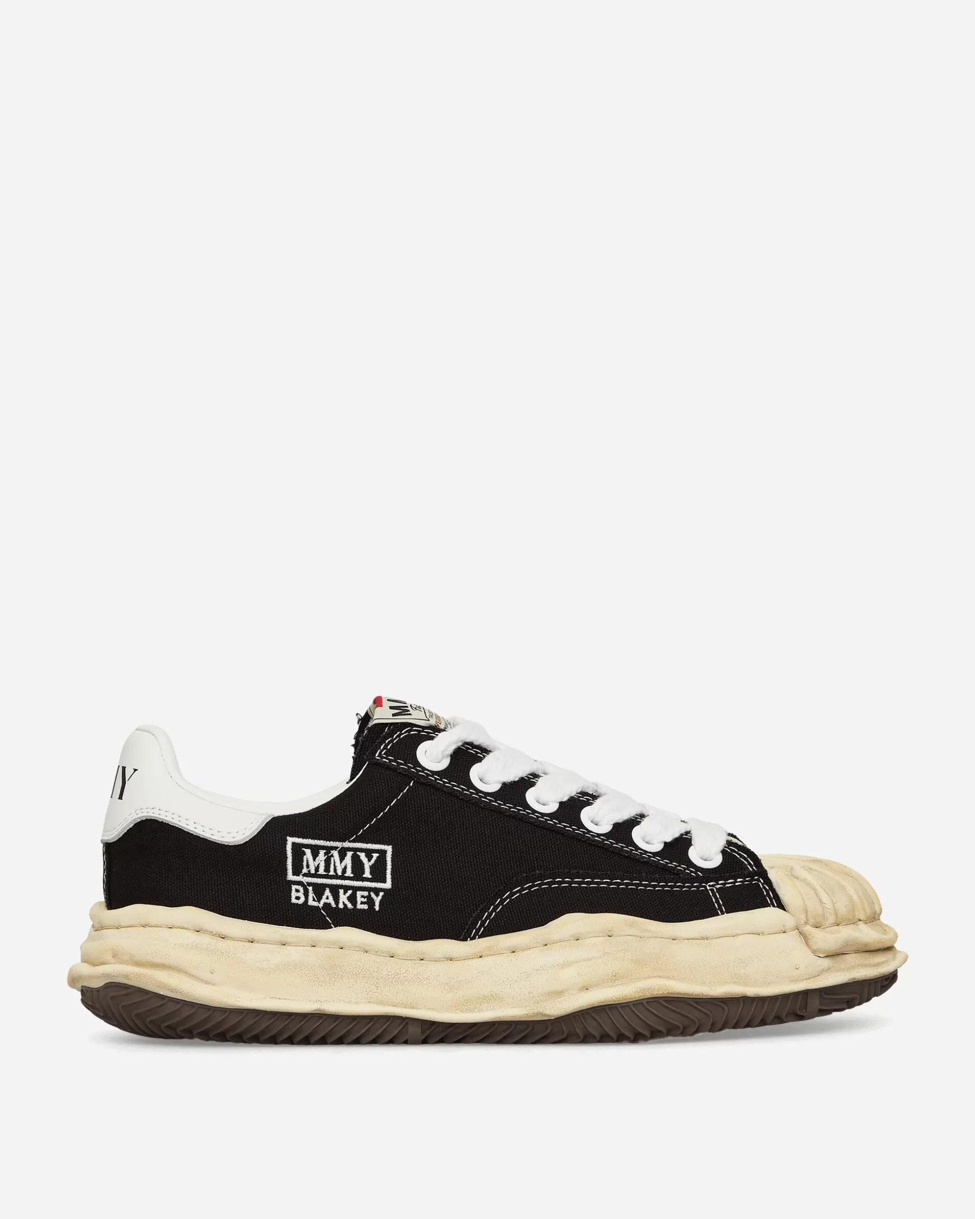 Maison MIHARA YASUHIRO Blakey OG Dyed Sole Canvas Low Sneakers Black Outlet