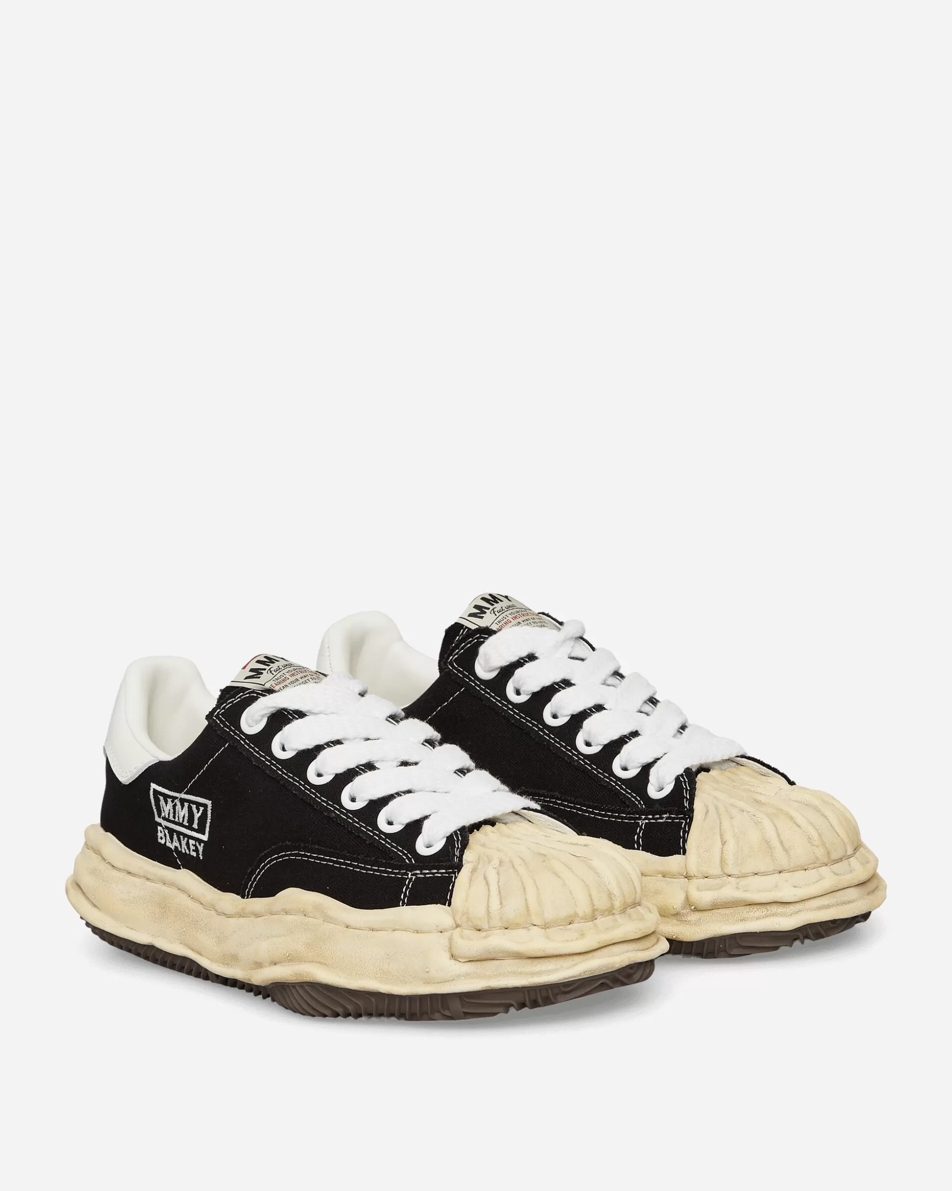 Maison MIHARA YASUHIRO Blakey OG Dyed Sole Canvas Low Sneakers Black Outlet