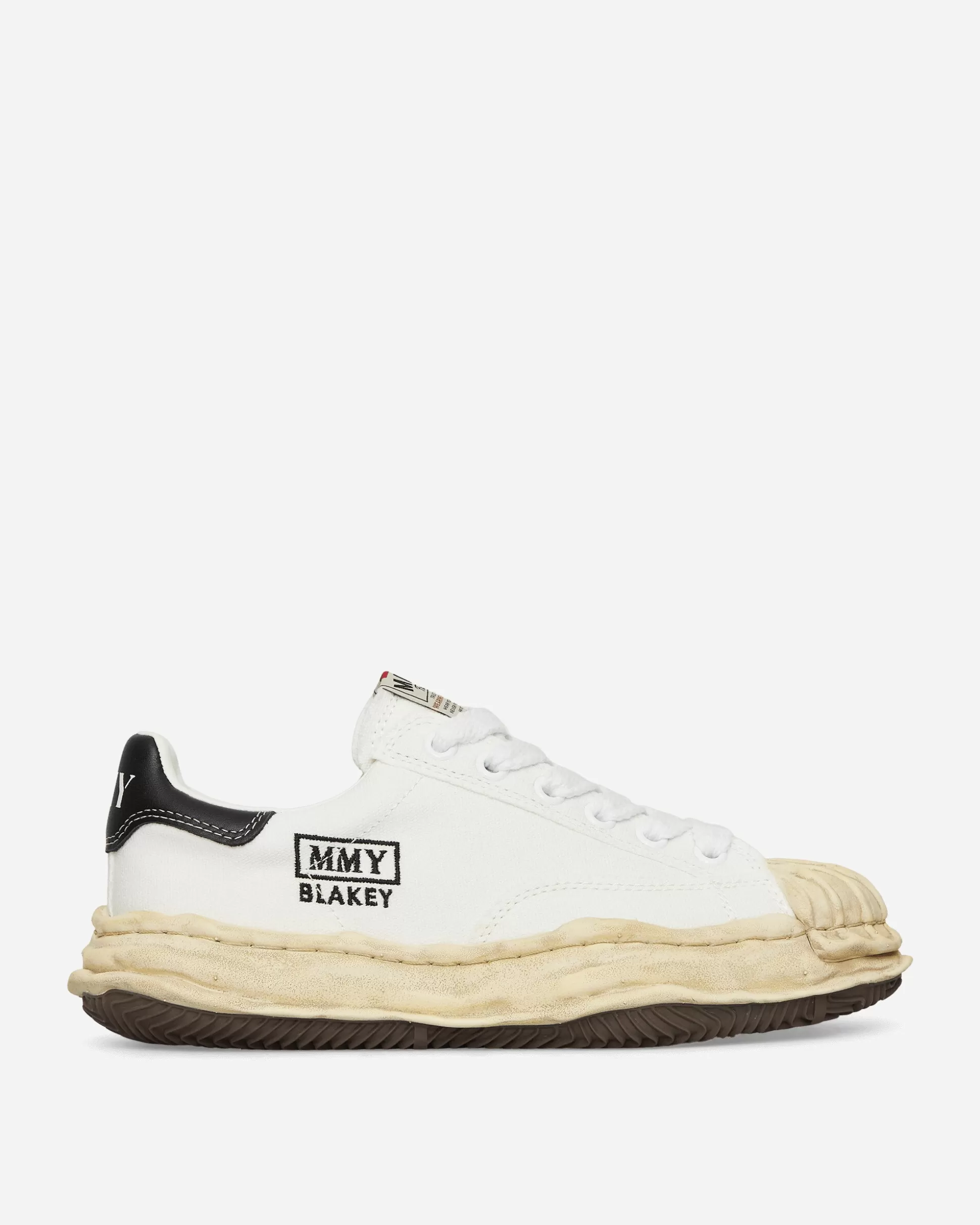 Maison MIHARA YASUHIRO Blakey OG Dyed Sole Canvas Low Sneakers White New