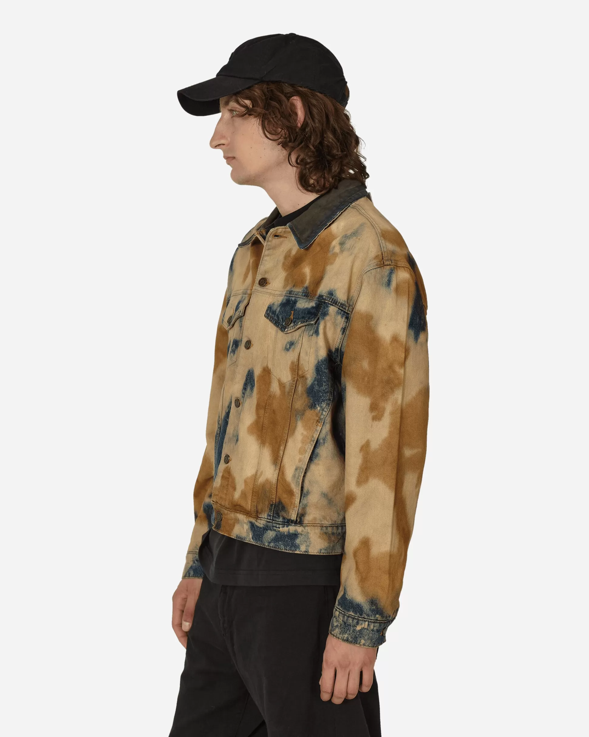 Guess USA Bleached Denim Trucker Jacket Acid Savas Wash Fashion
