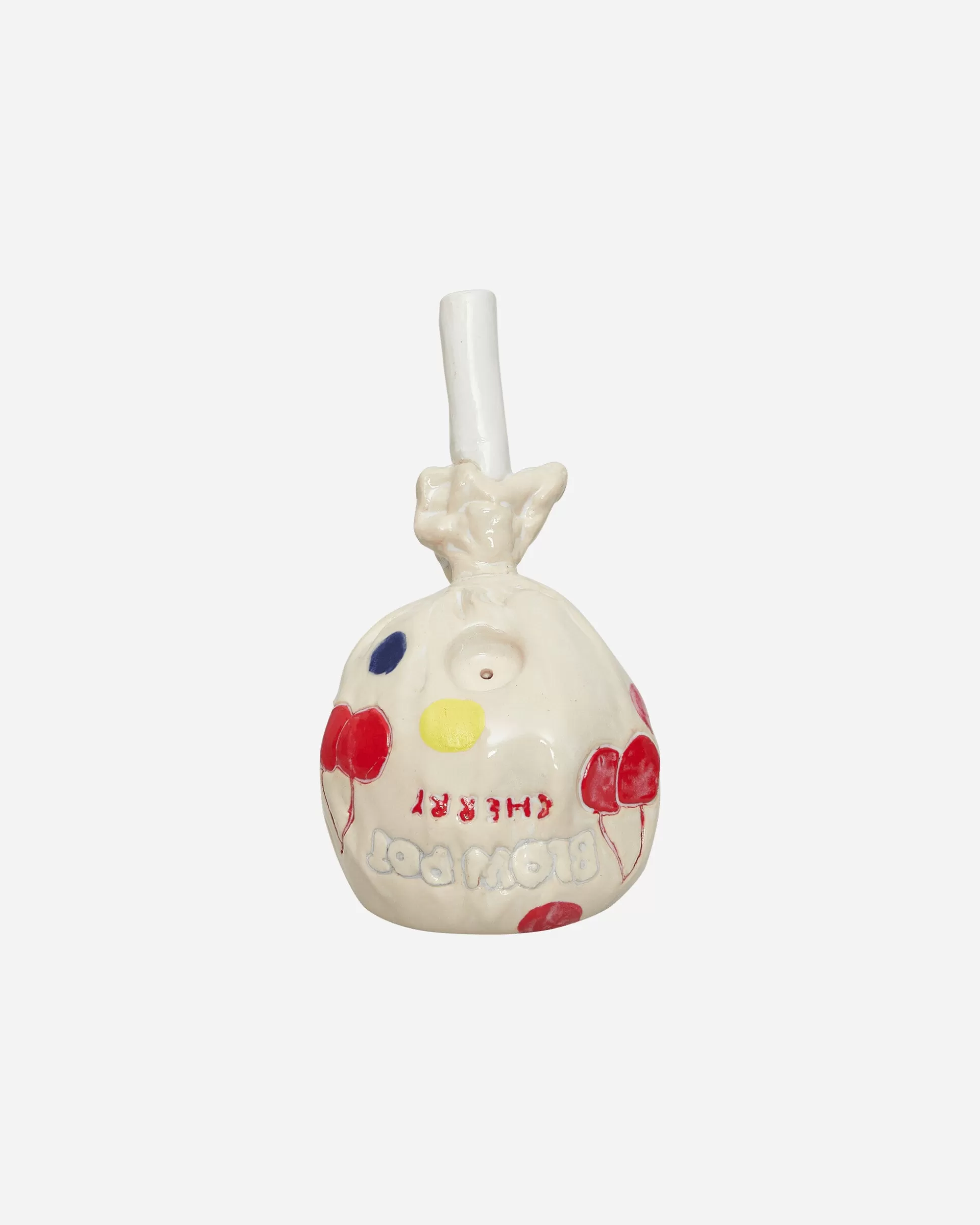 Big Bell Ceramics Blow Pot Pipe White Shop