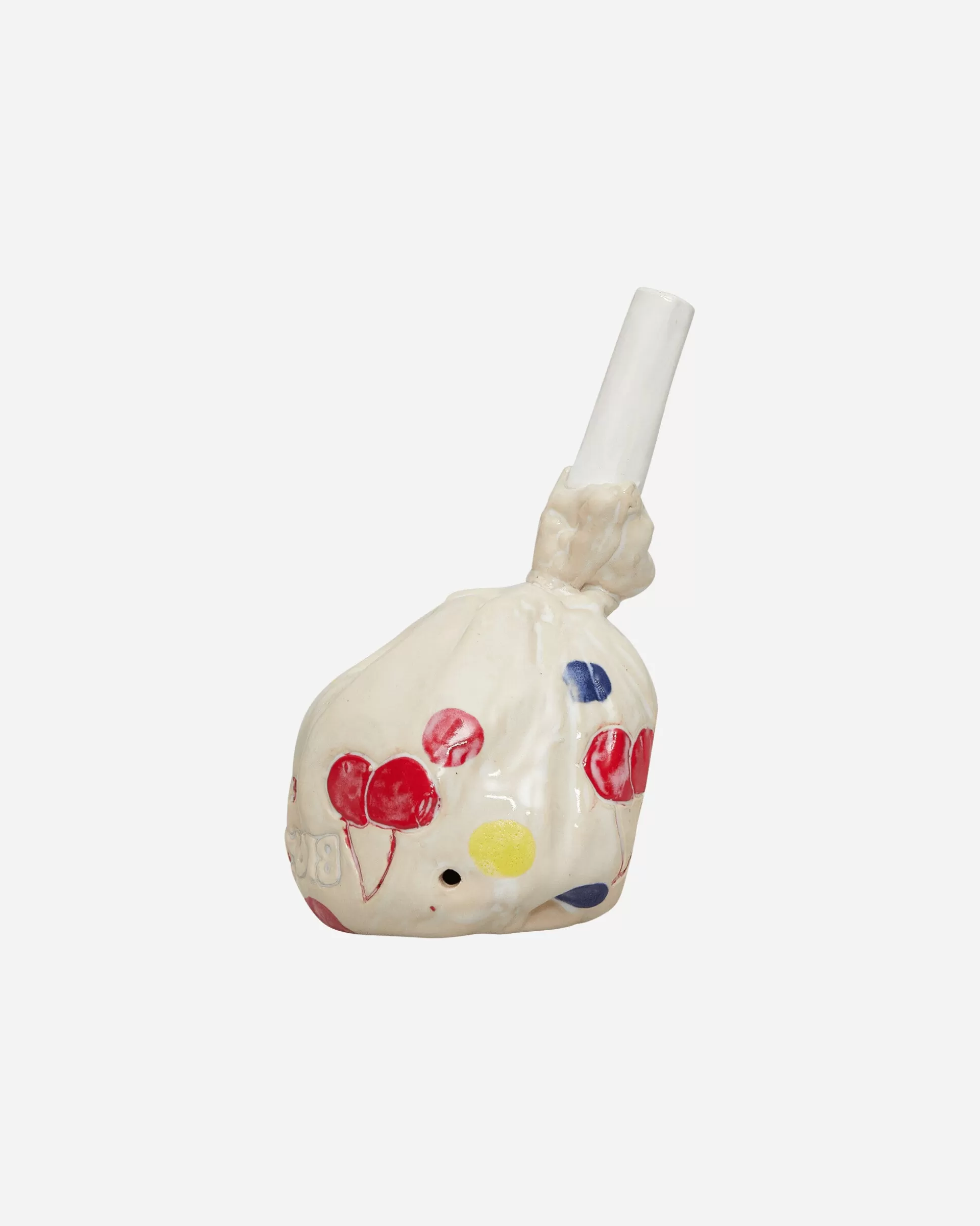 Big Bell Ceramics Blow Pot Pipe White Shop