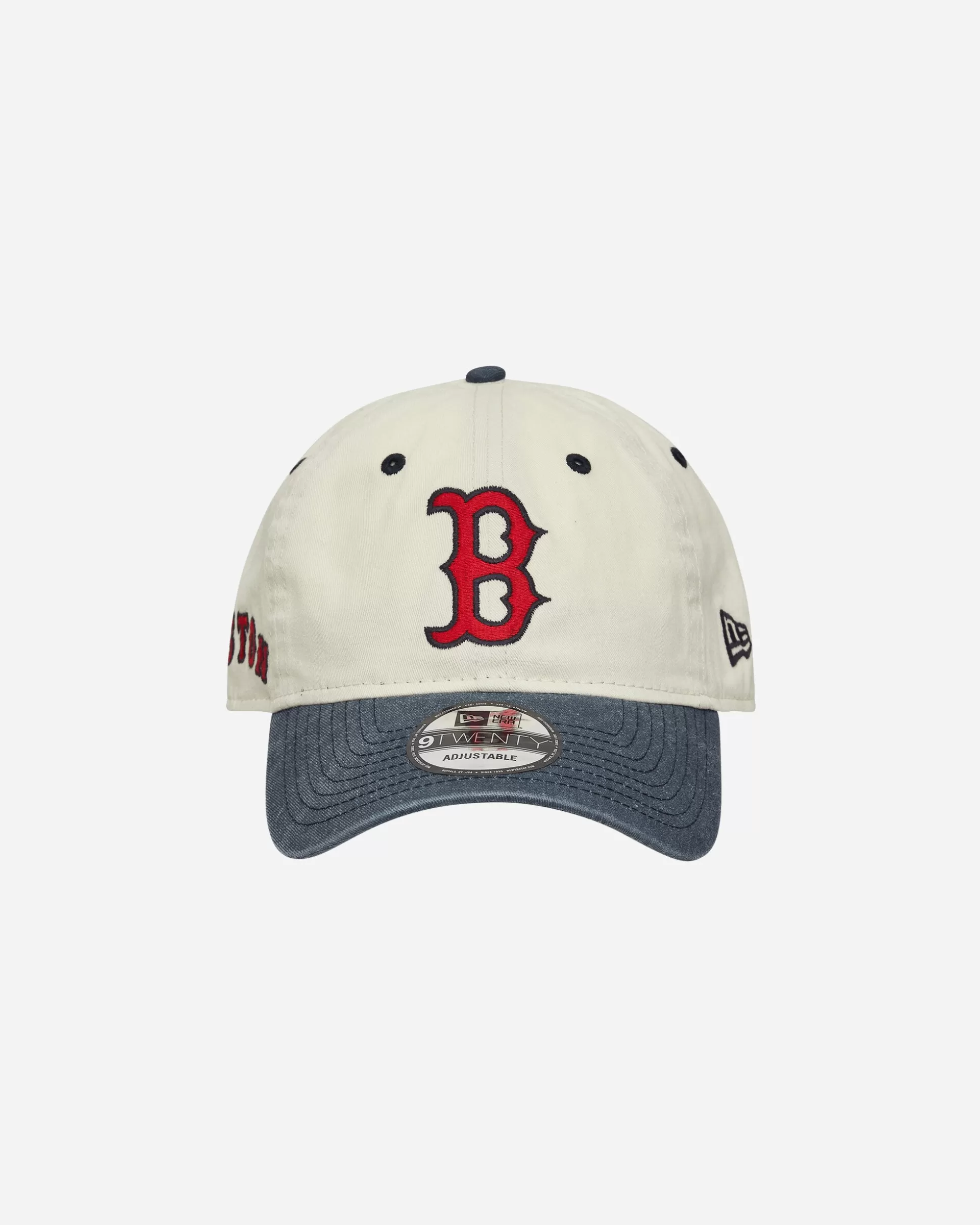 New Era Boston Red Sox Classic Sidescript 9TWENTY Adjustable Cap White Clearance