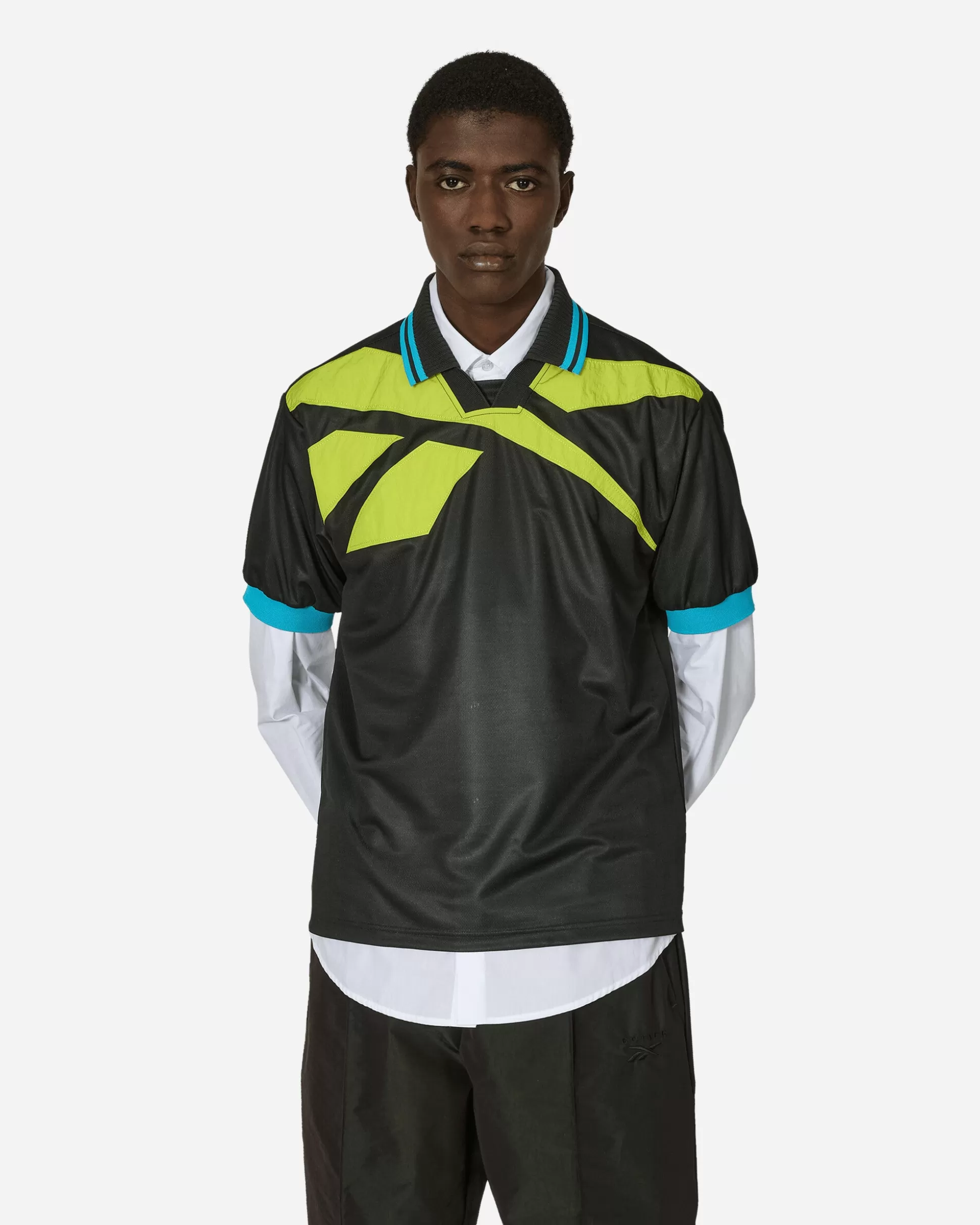 Reebok Botter Vector Layered Polo Shirt Black / Acid Yellow Cheap