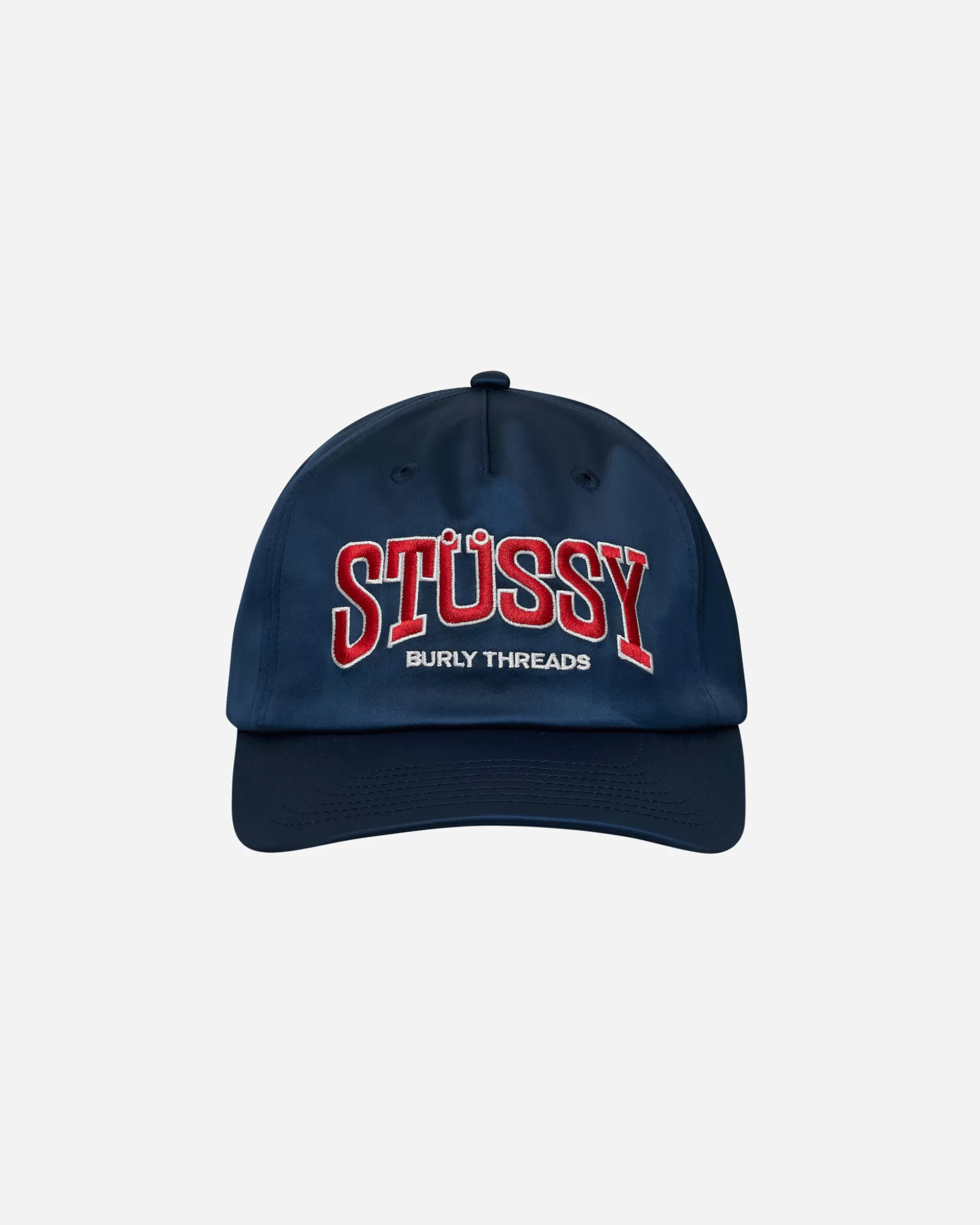 Stüssy Burly Threads Snapback Cap Navy Store