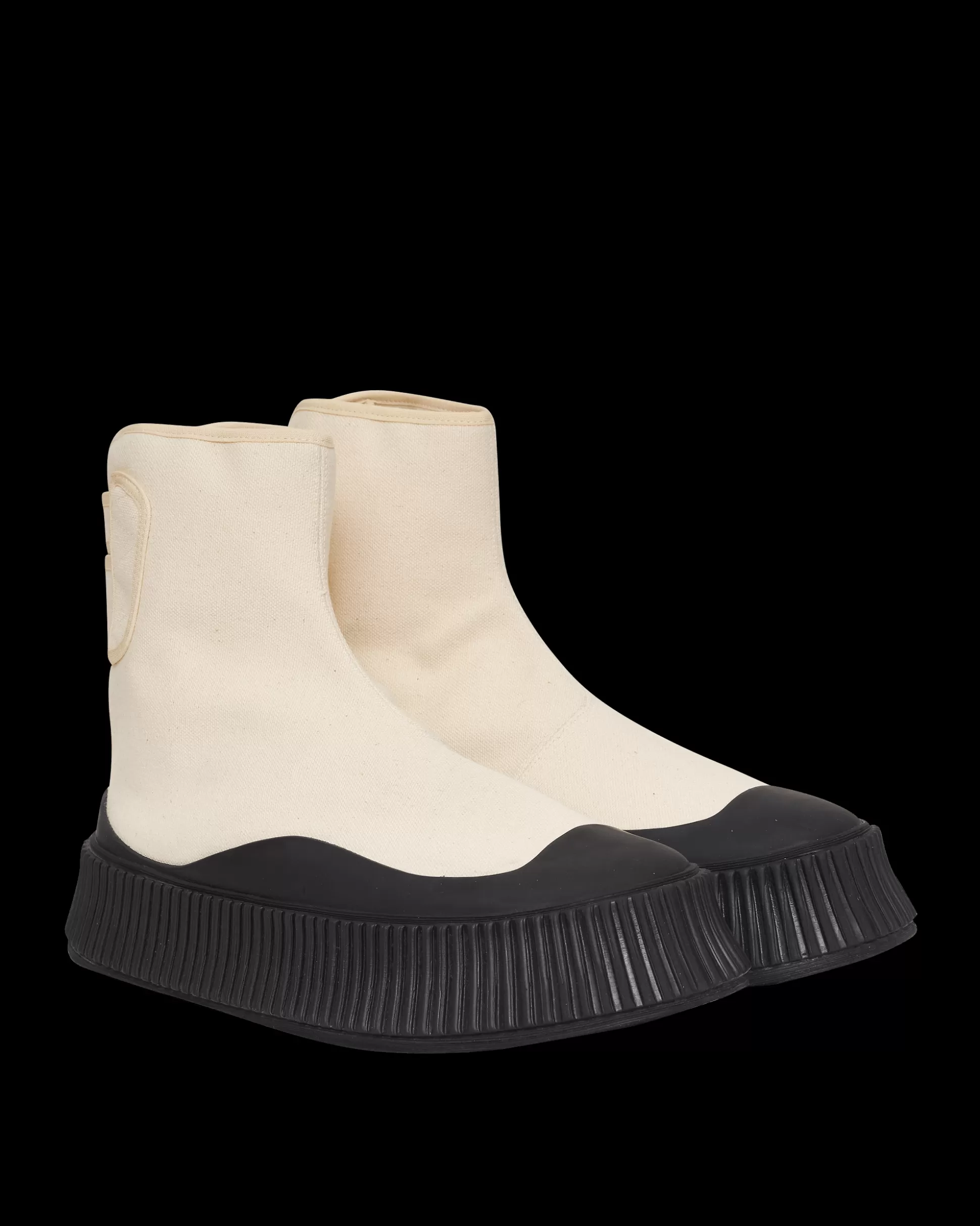 Jil Sander Canvas High-Top Sneakers Beige Online