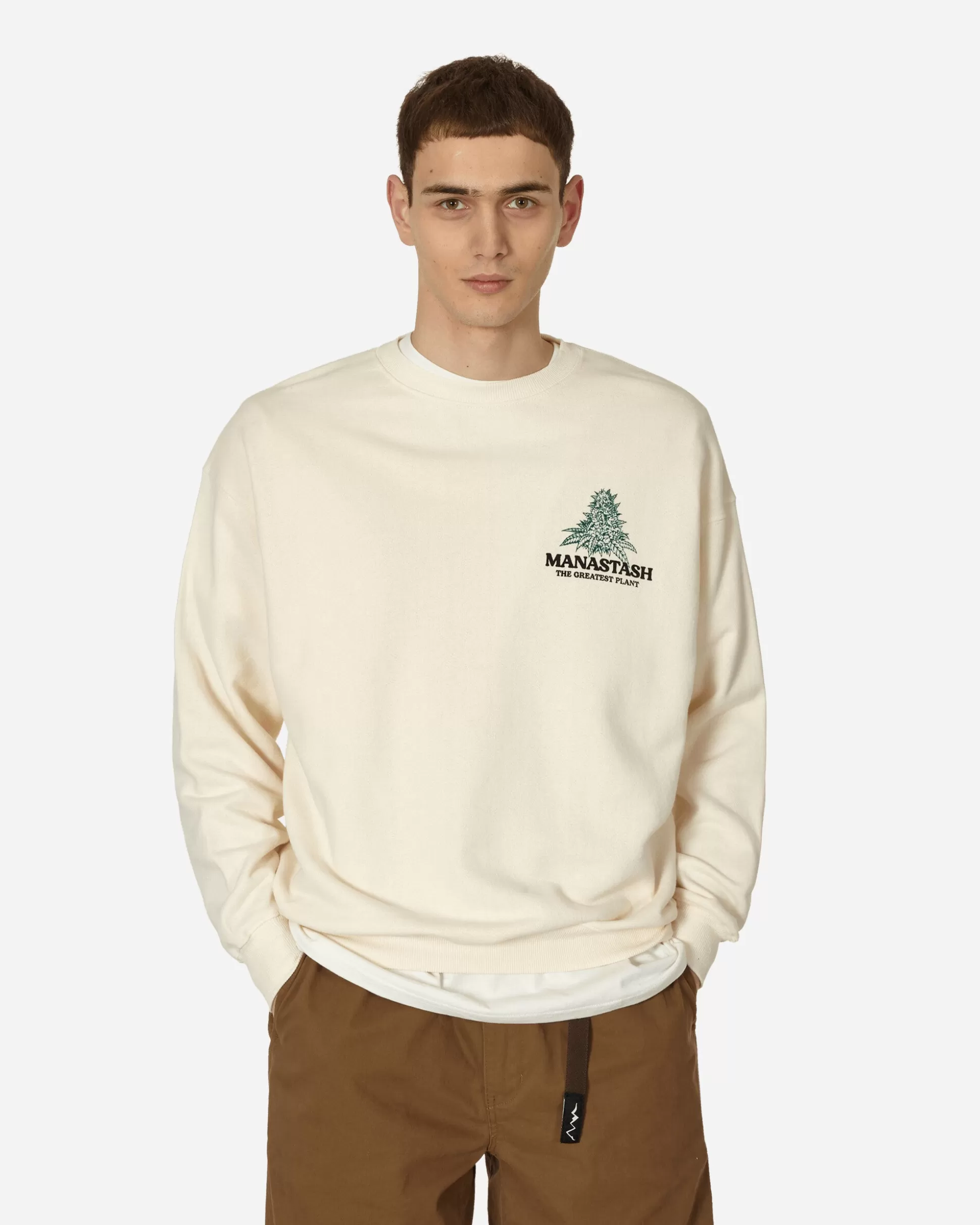 Manastash Cascade Crewneck Sweatshirt Natural Fashion