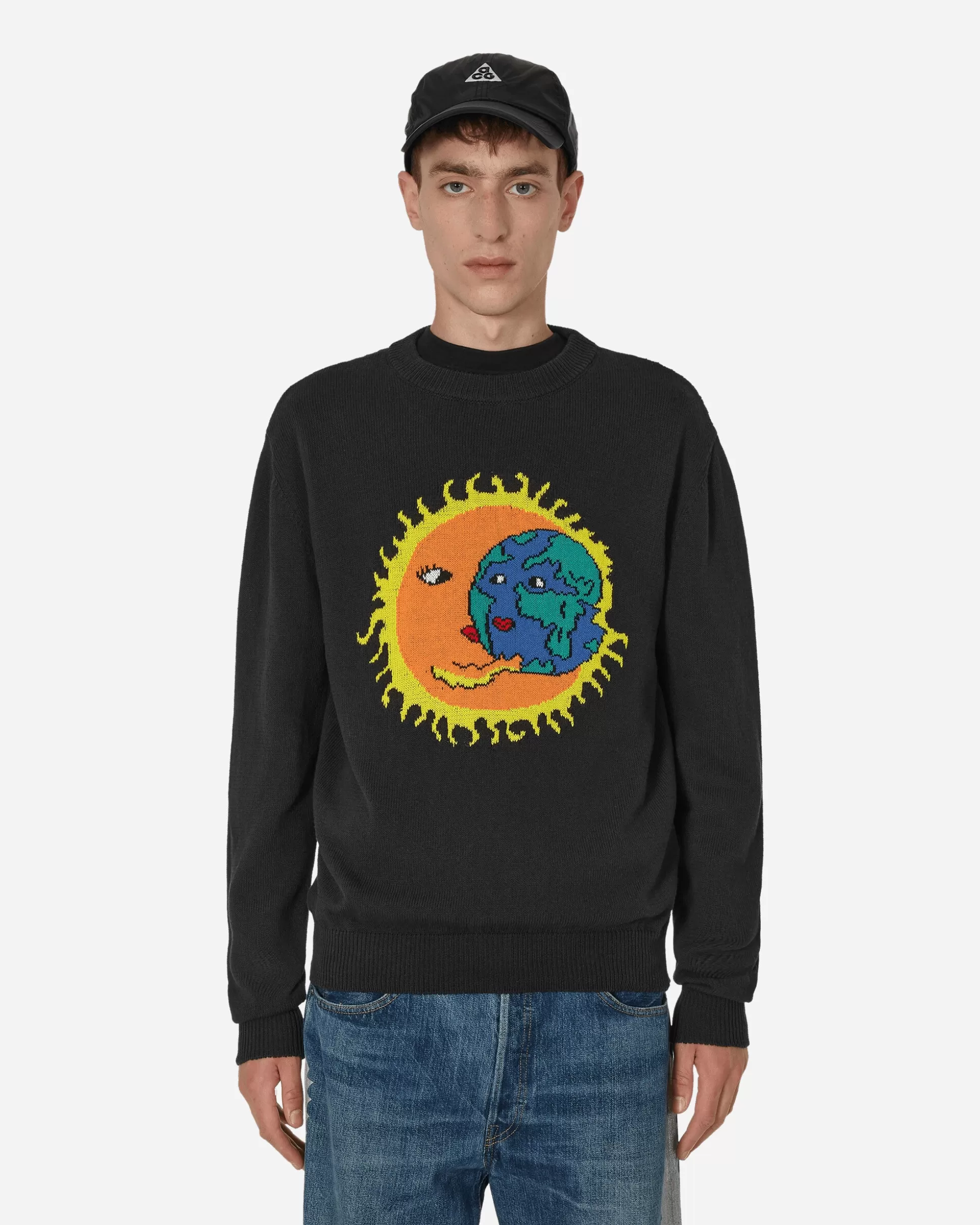 Sky High Farm Character Crewneck Sweater Black Store