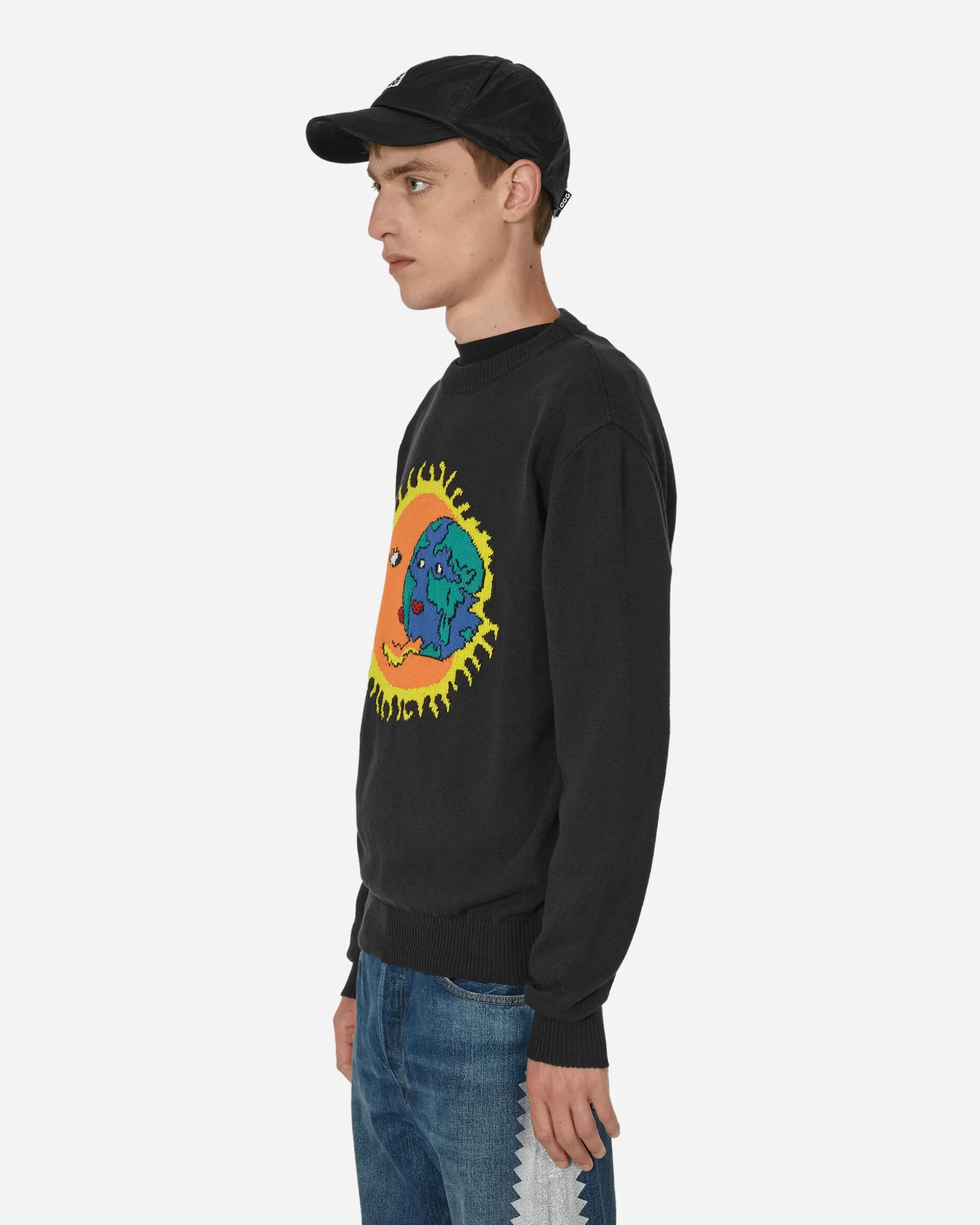Sky High Farm Character Crewneck Sweater Black Store