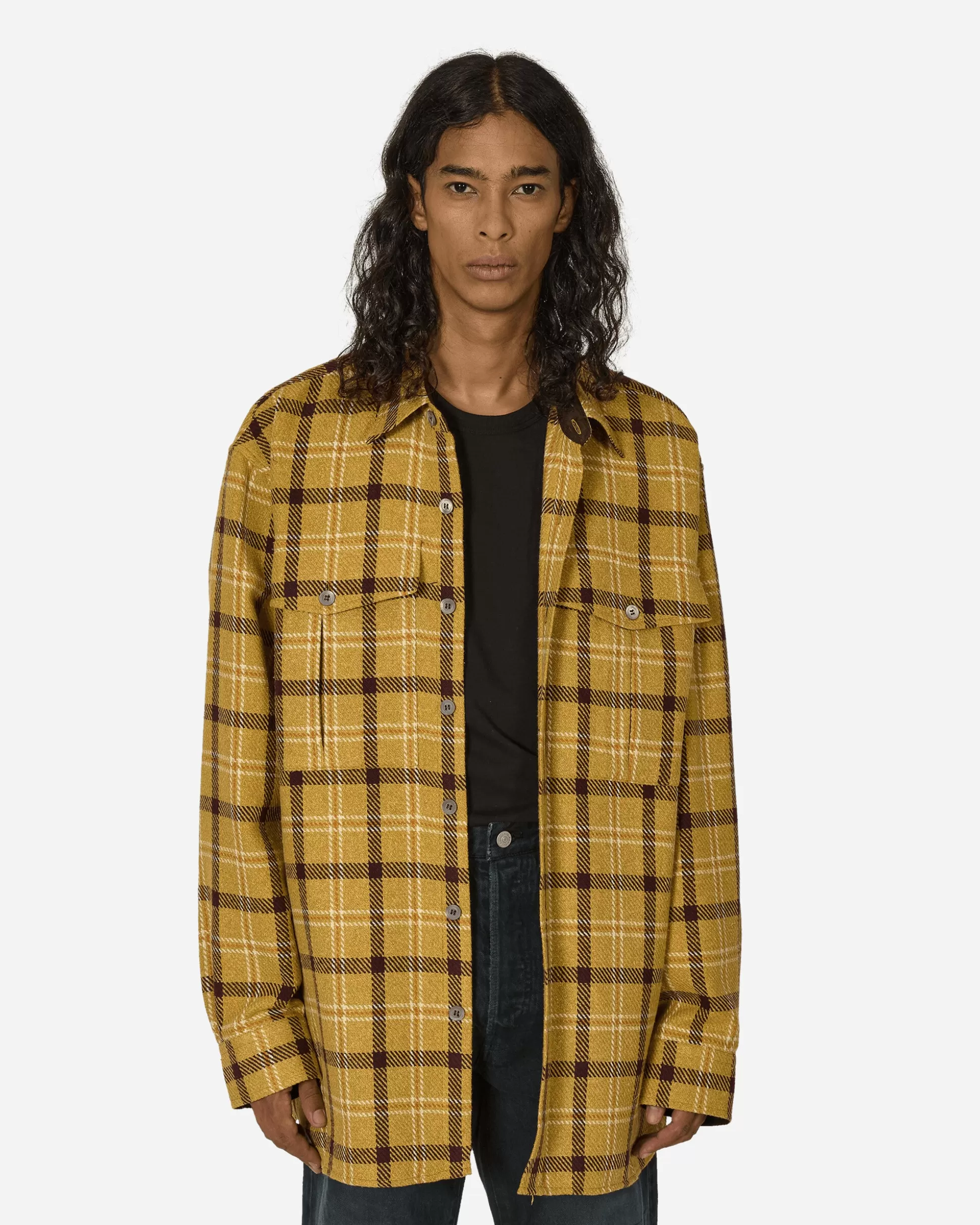 Dries Van Noten Checkered Shirt Yellow Online