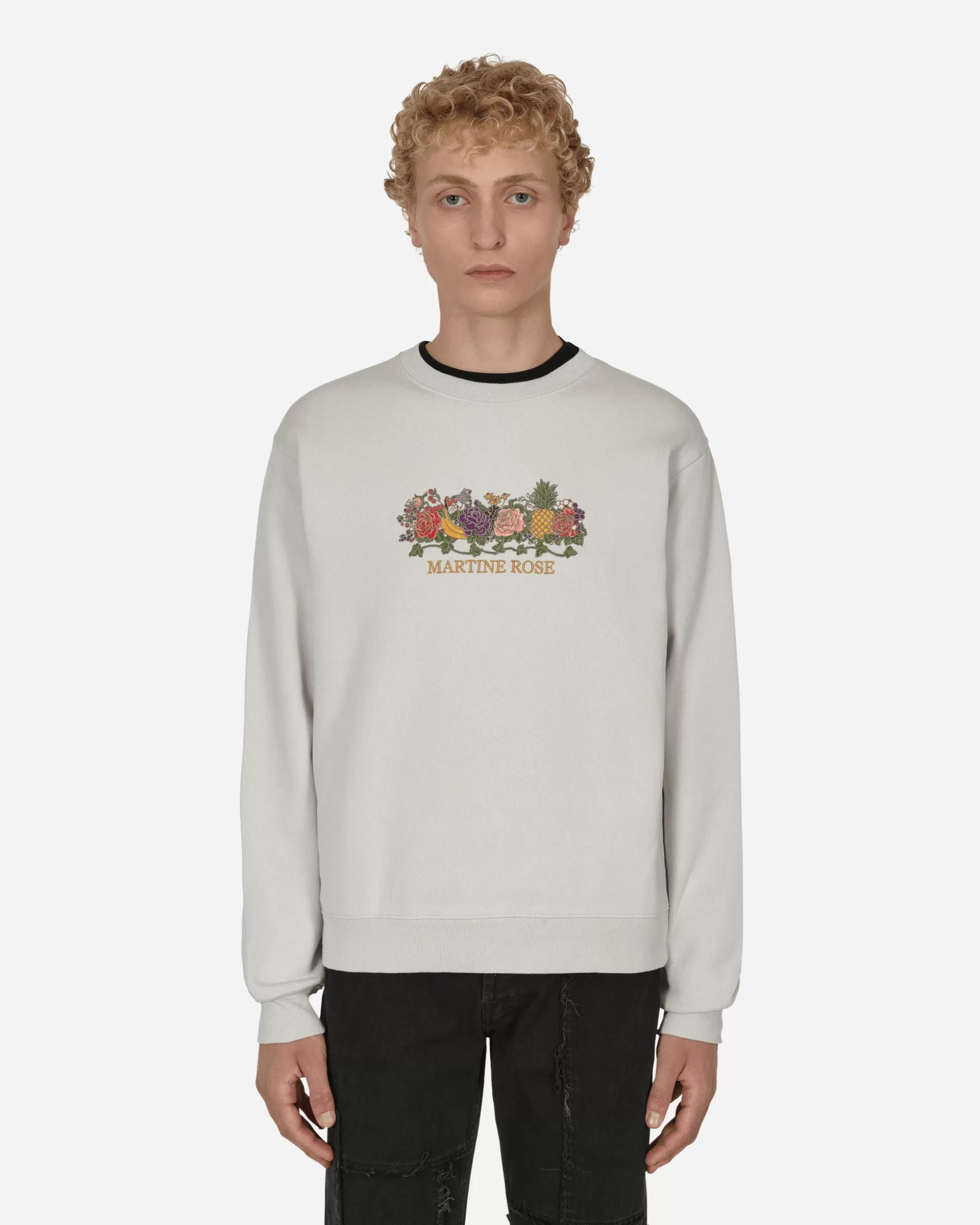 Martine Rose Classic Embroidered Crewneck Sweatshirt Grey Best
