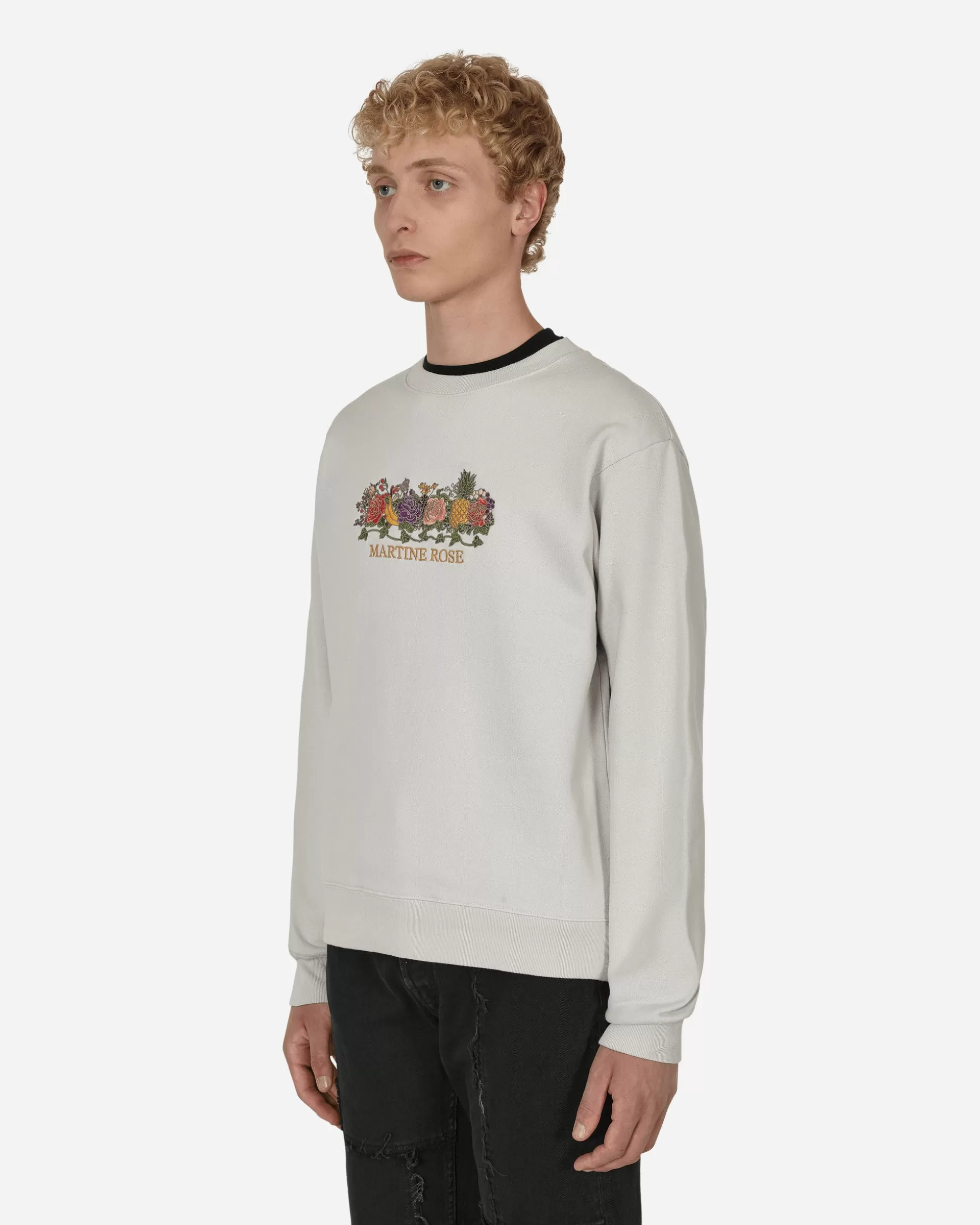Martine Rose Classic Embroidered Crewneck Sweatshirt Grey Best