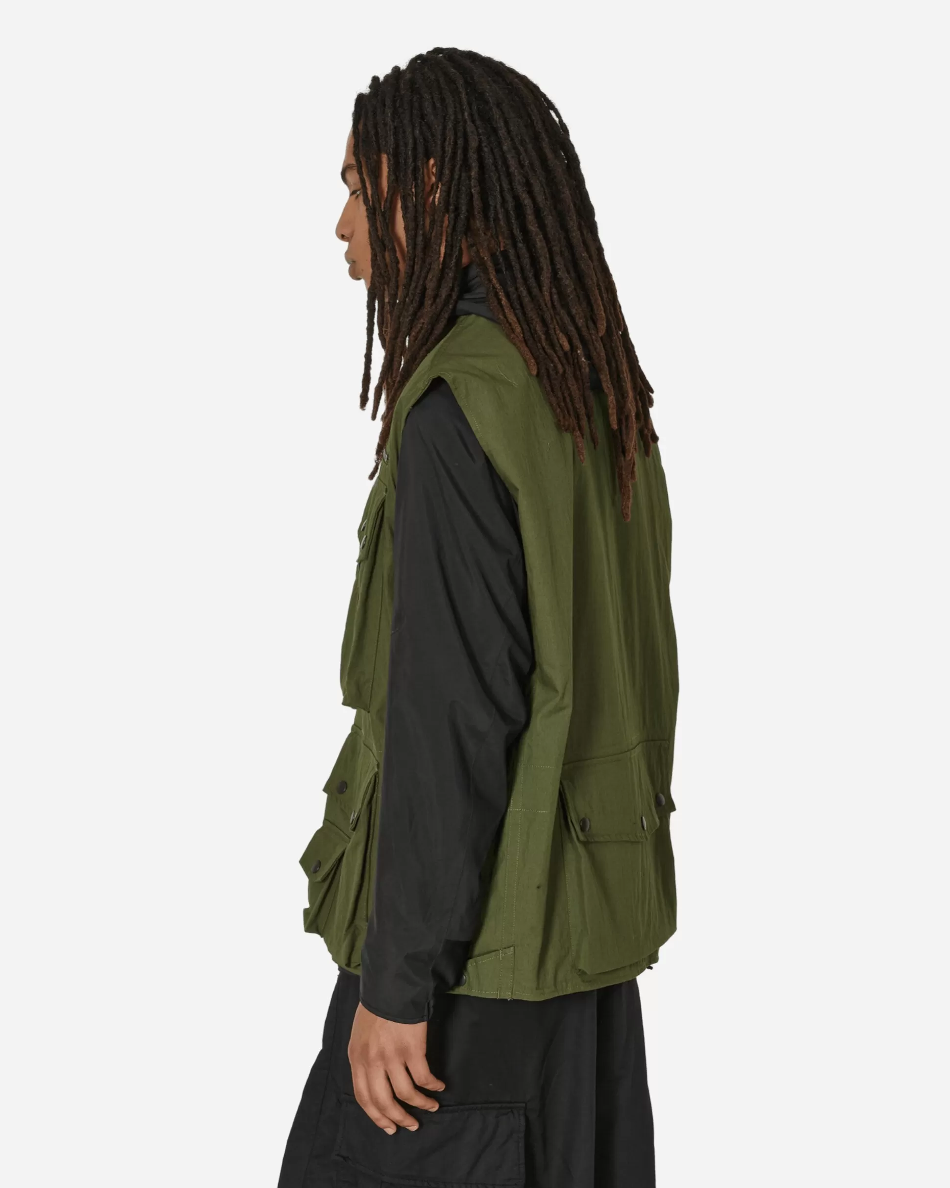 Needles C/N Oxford Cloth Field Vest Olive Clearance