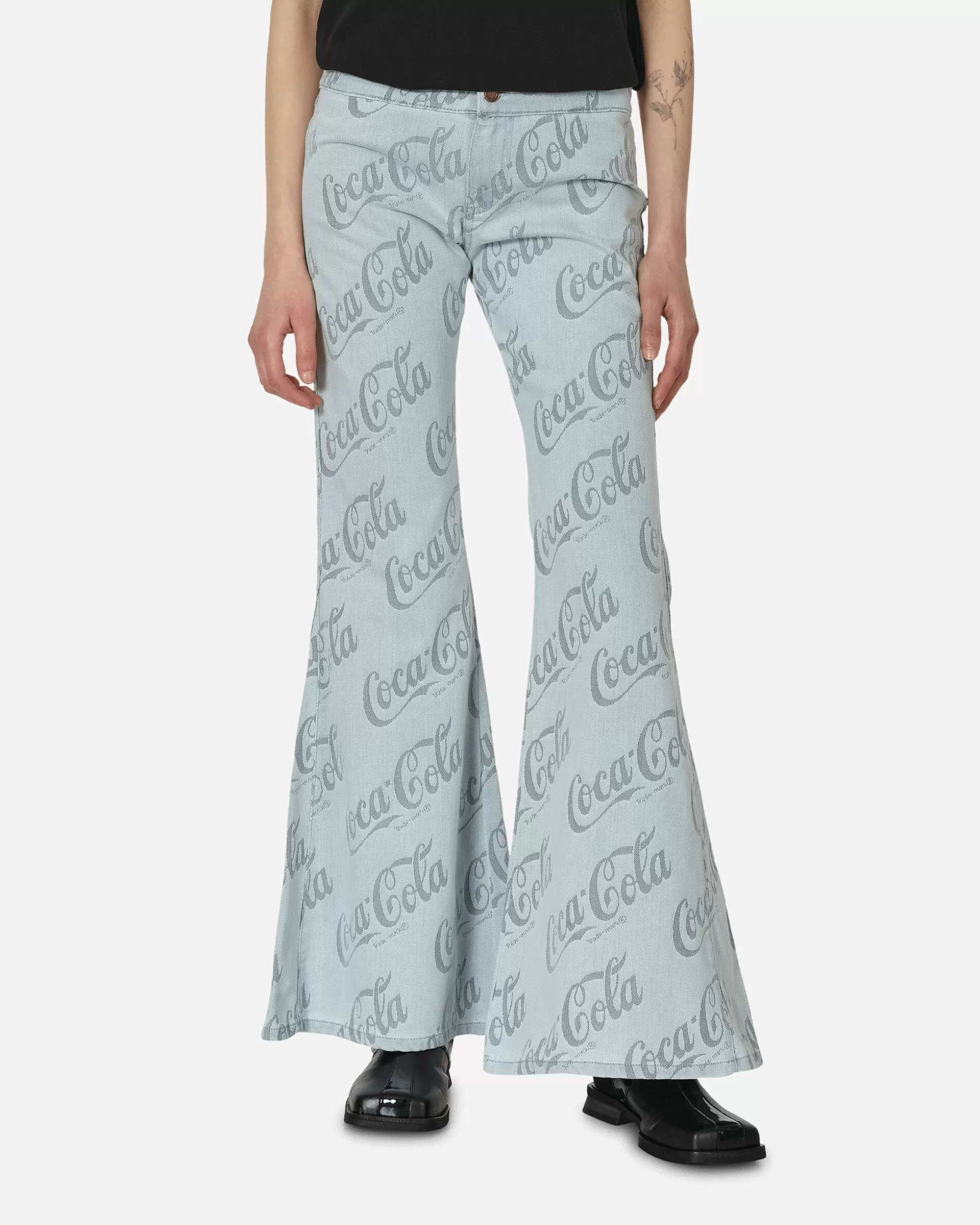 ERL Coca-Cola Jacquard Denim Flare Pants Grey Best Sale