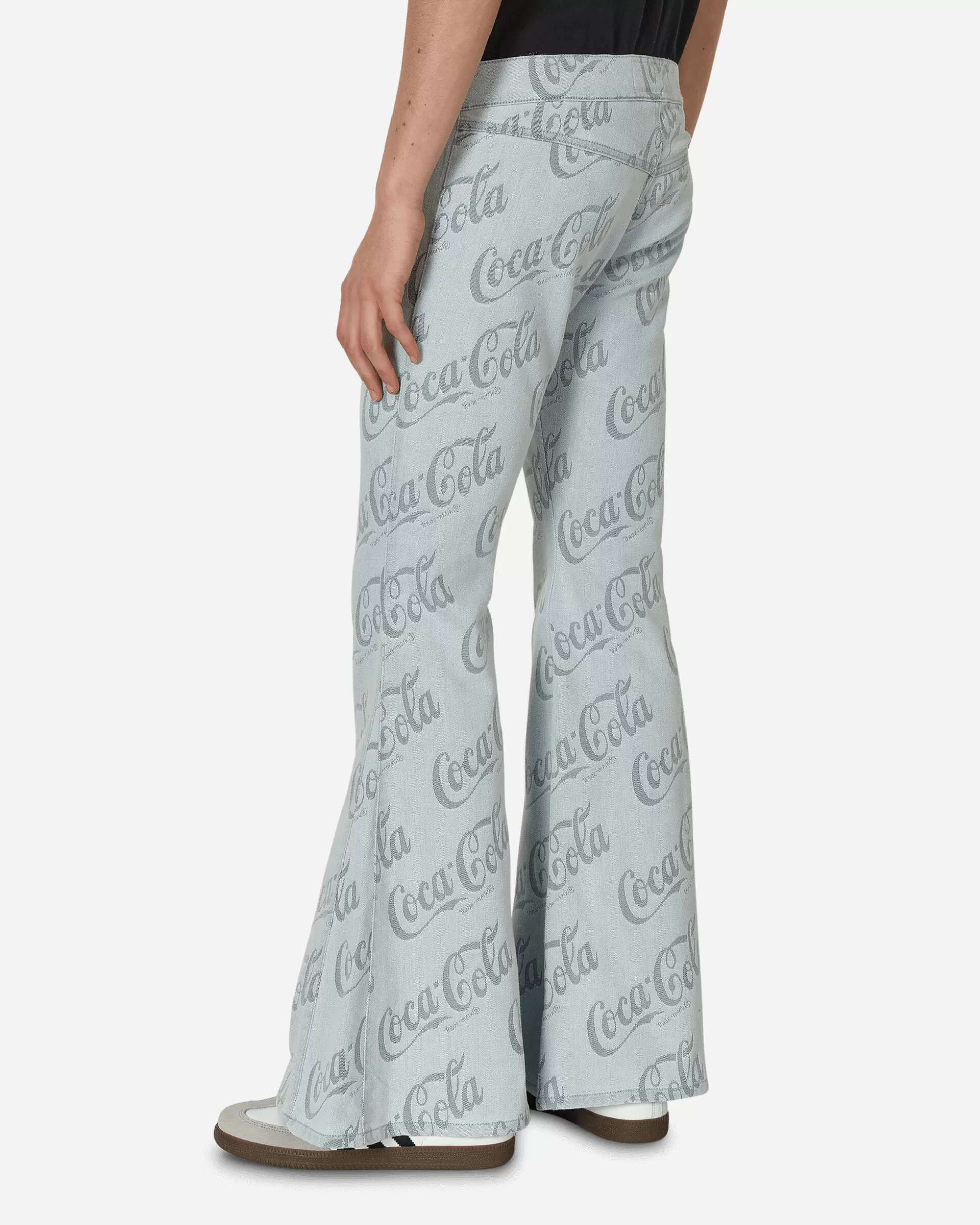 ERL Coca-Cola Jacquard Denim Flare Pants Grey Clearance