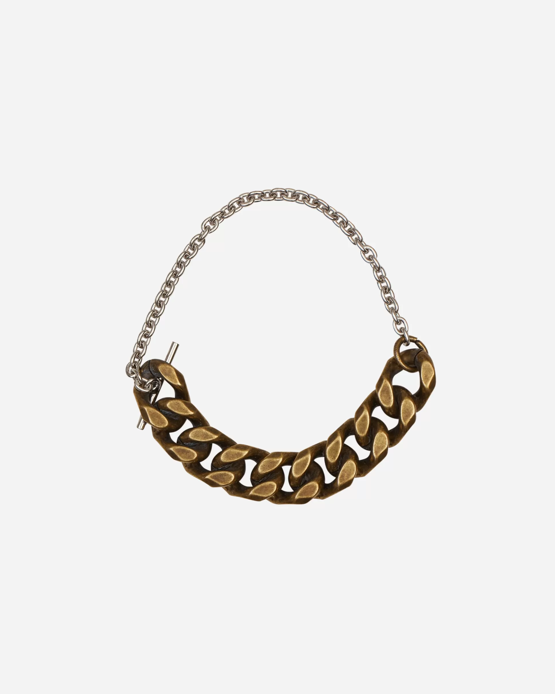 Dries Van Noten Contrast Chain Bracelet Antic Silver Hot
