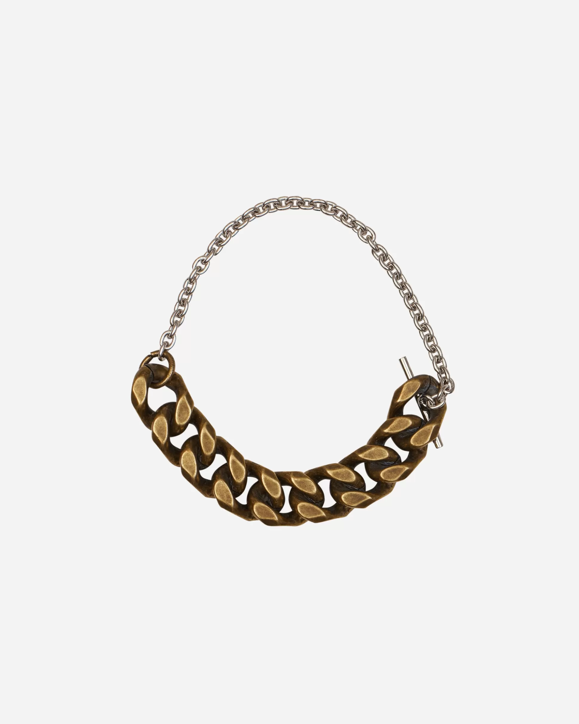 Dries Van Noten Contrast Chain Bracelet Antic Silver Hot