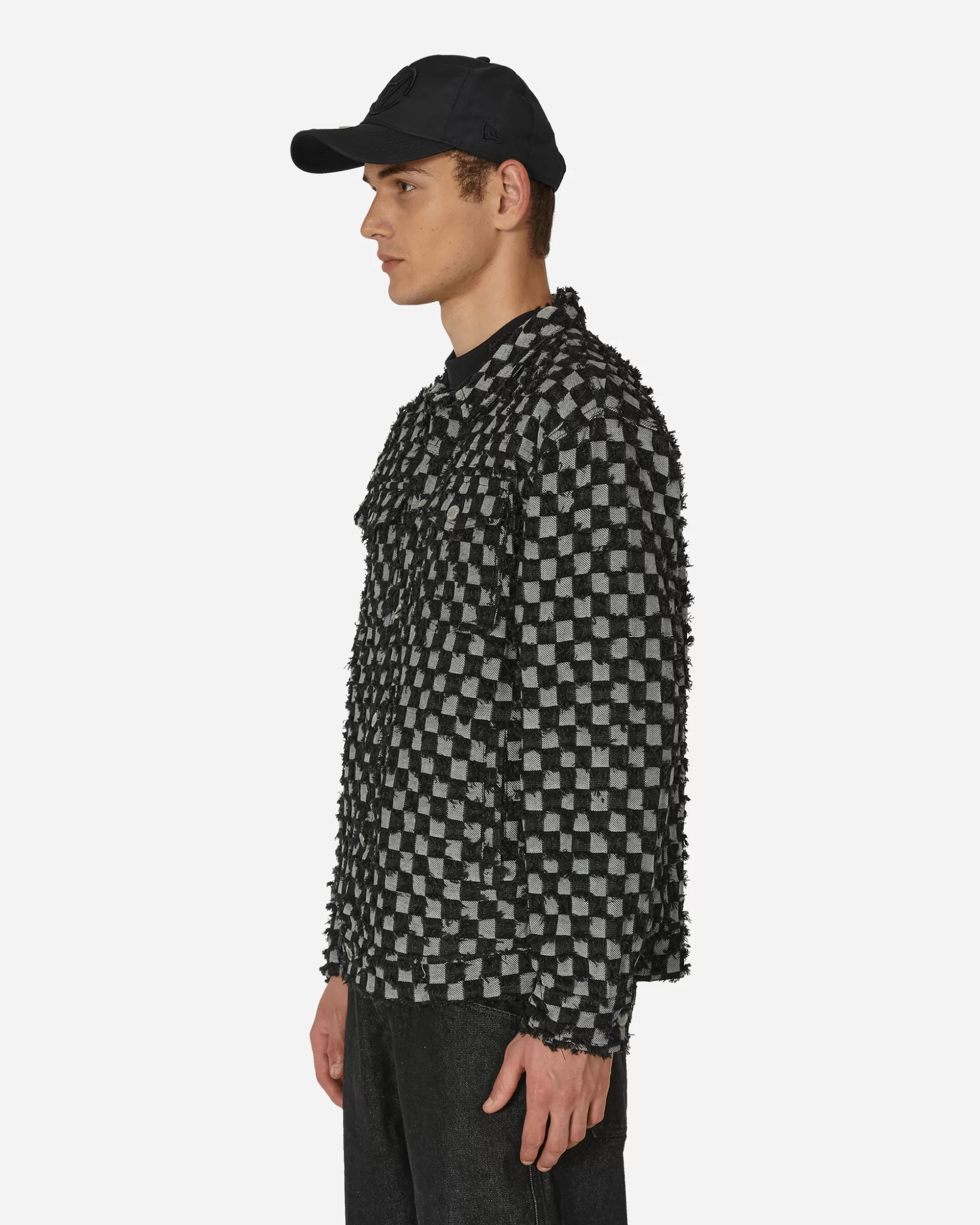 Pleasures Curfew Checker Trucker Jacket Black Discount