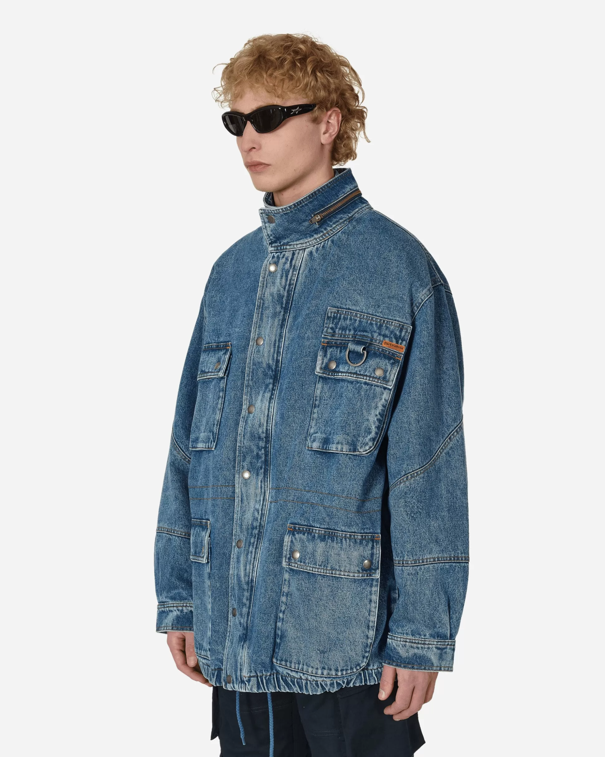Martine Rose Denim Parka Jacket Blue Flash Sale