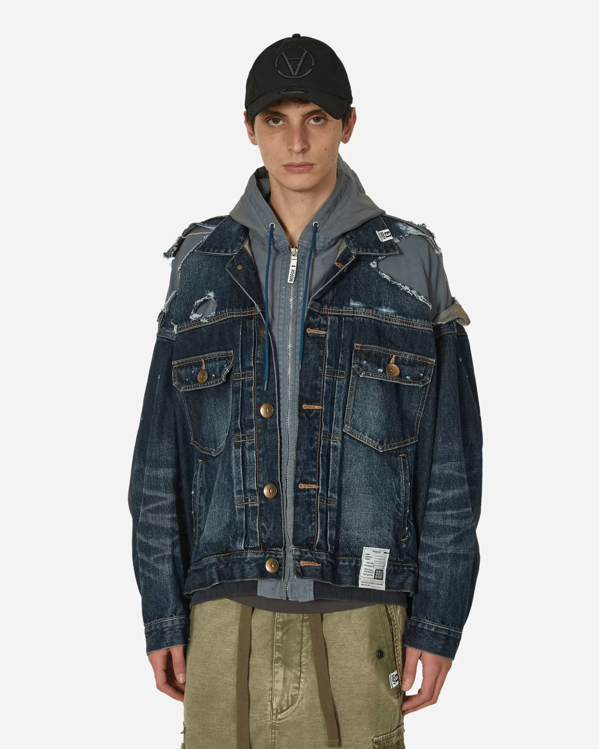 Maison MIHARA YASUHIRO Double Layered Denim Hooded Jacket Indigo Sale