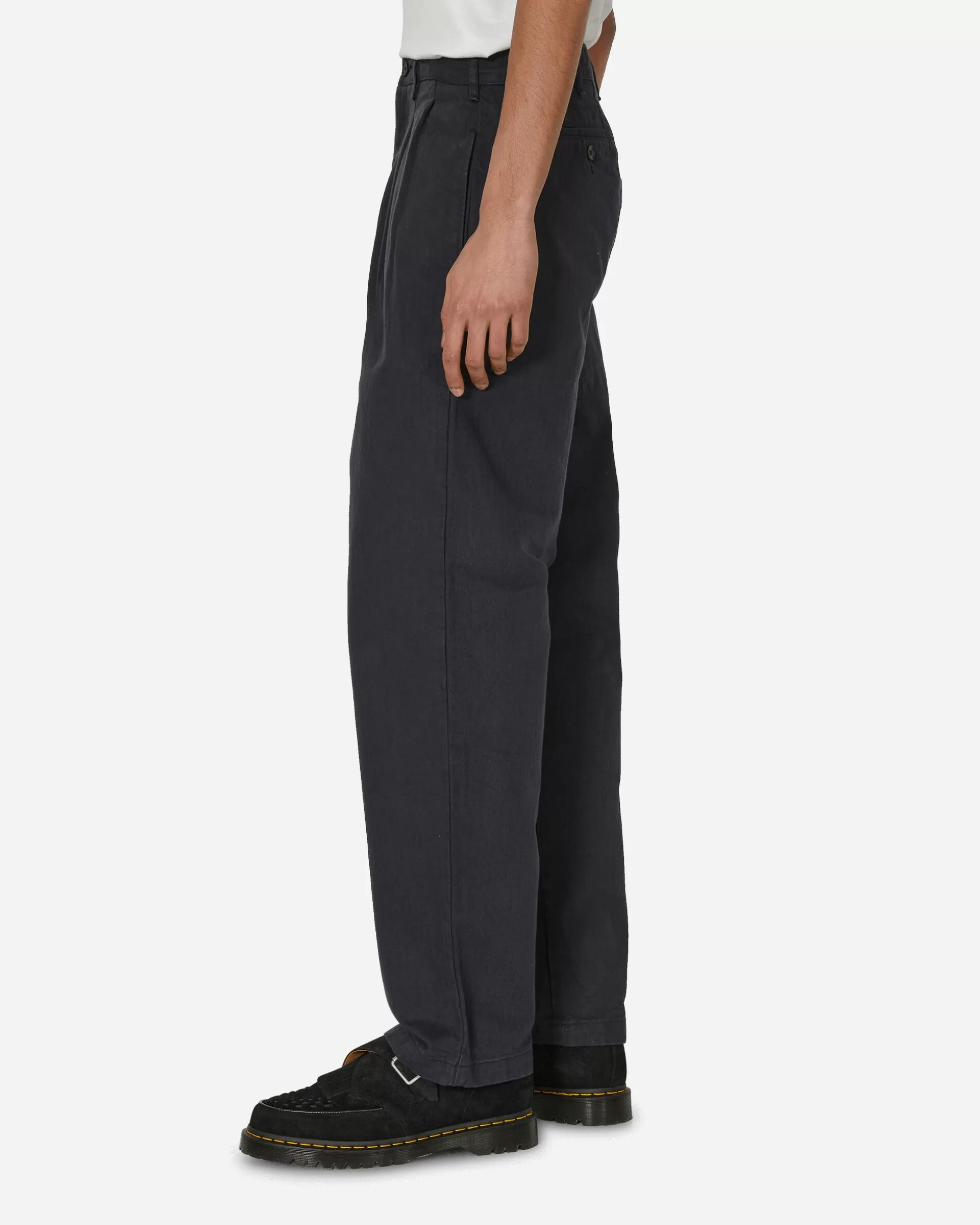 Noah Double-Pleat Herringbone Pant Navy Best