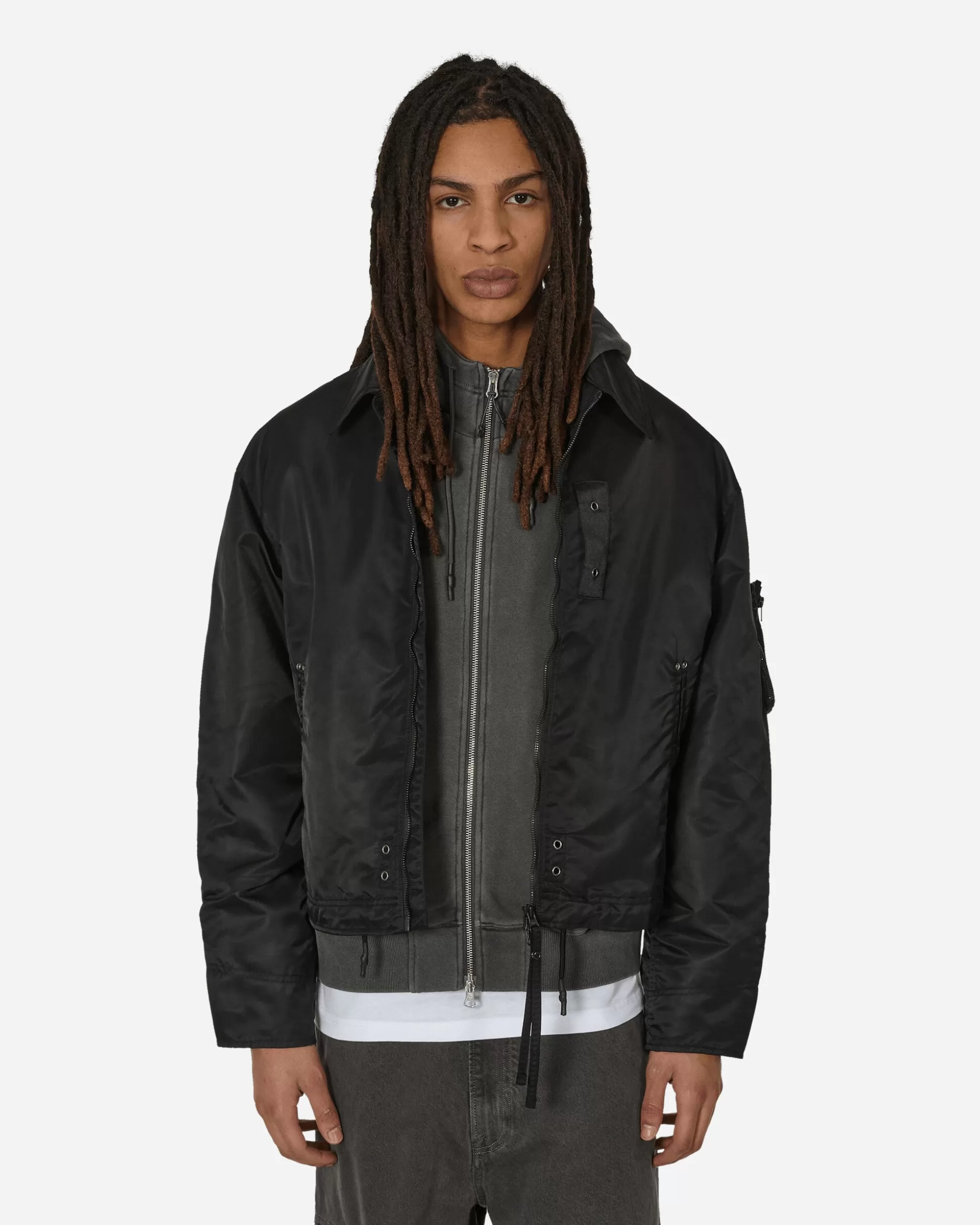 Unaffected Flight Jacket Black Cheap