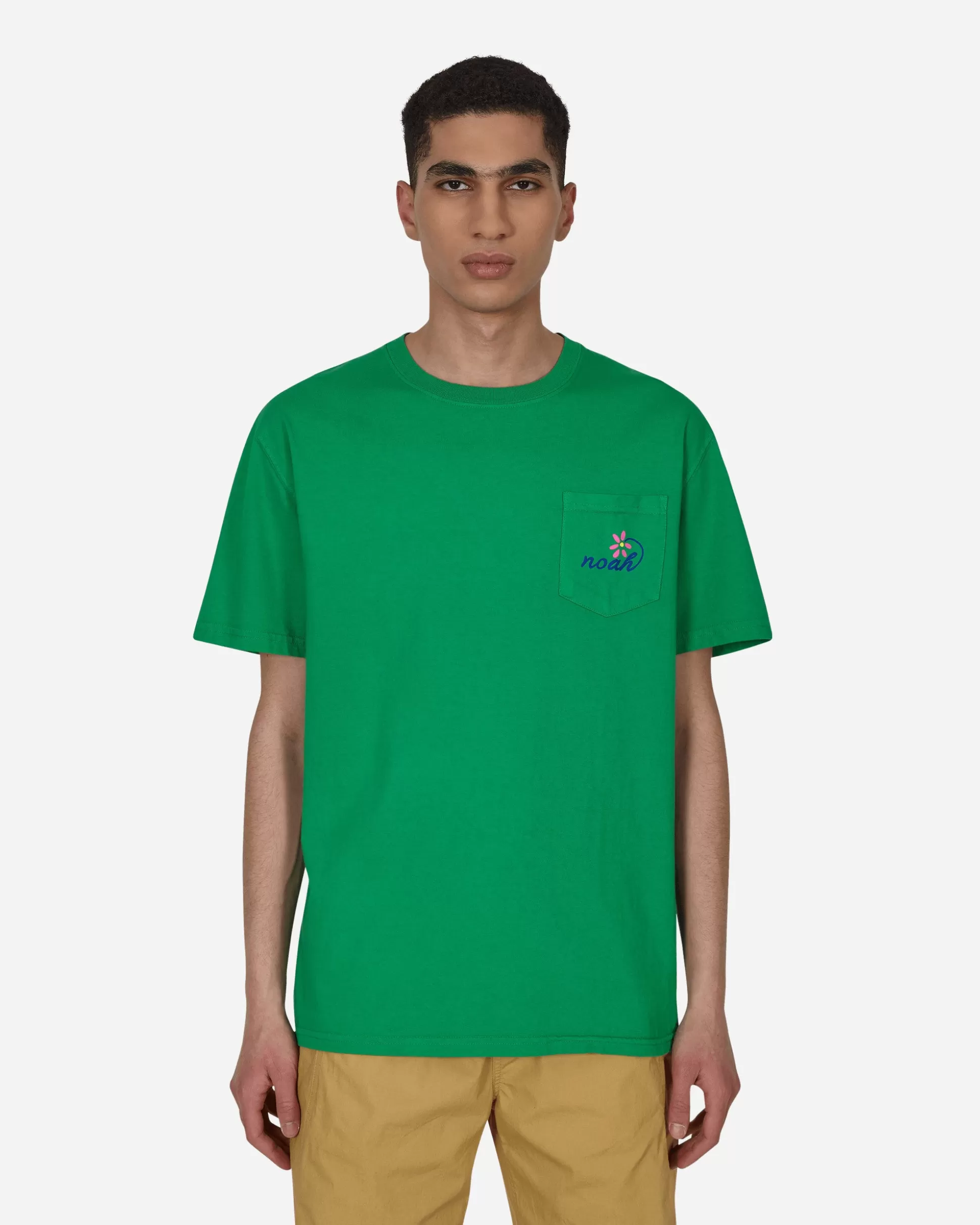Noah Florist Pocket T-Shirt Green Flash Sale