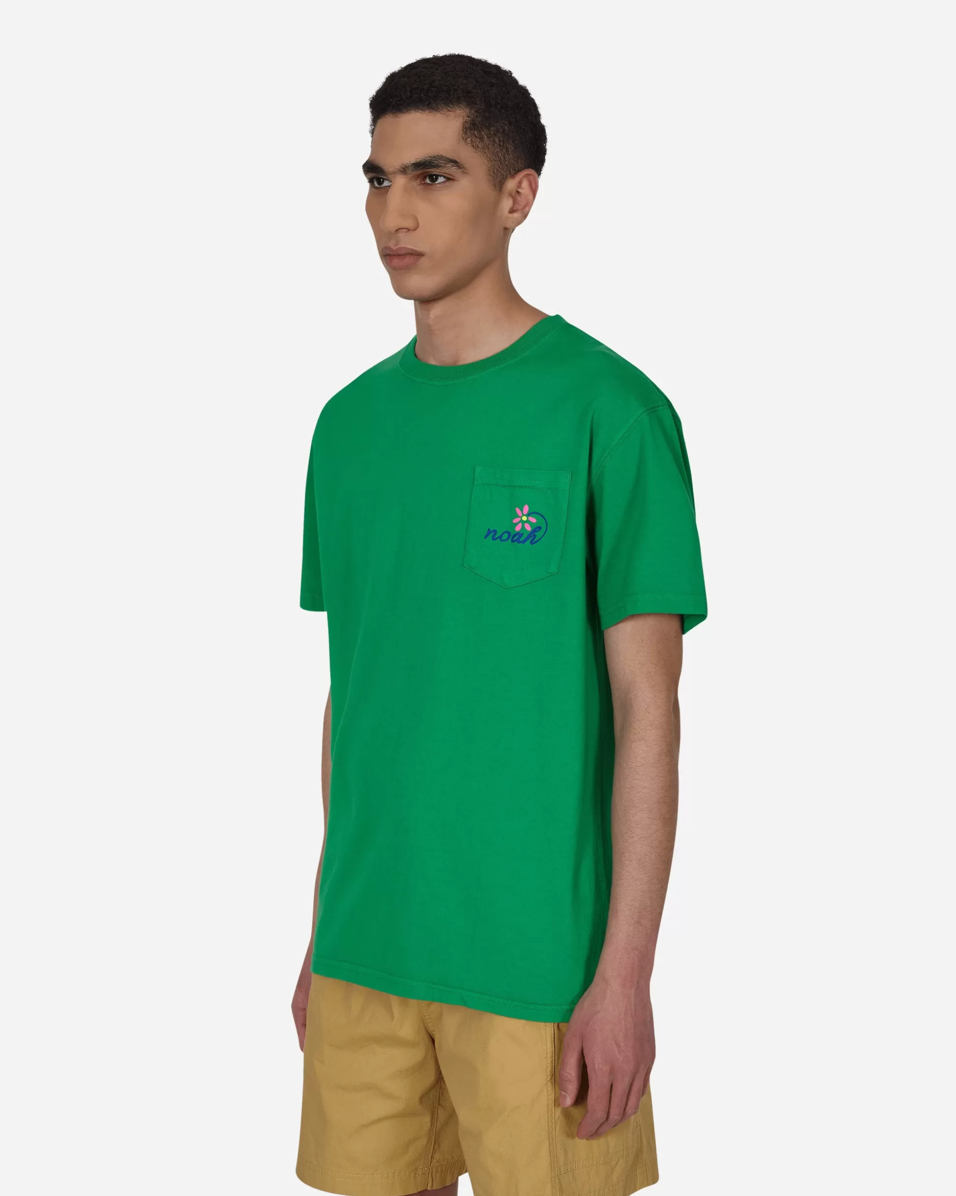 Noah Florist Pocket T-Shirt Green Flash Sale