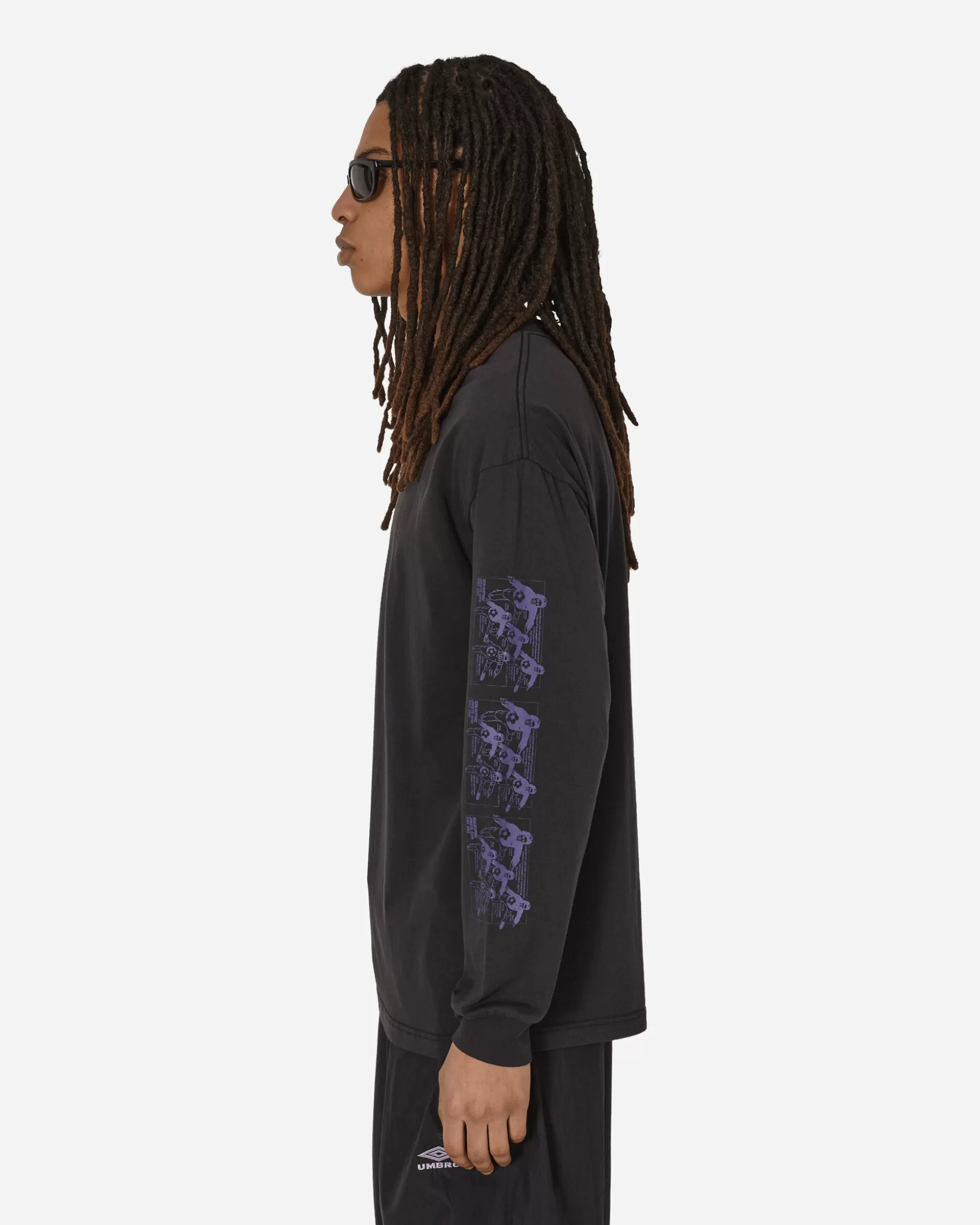Umbro Graphic Longsleeve T-Shirt Black Outlet
