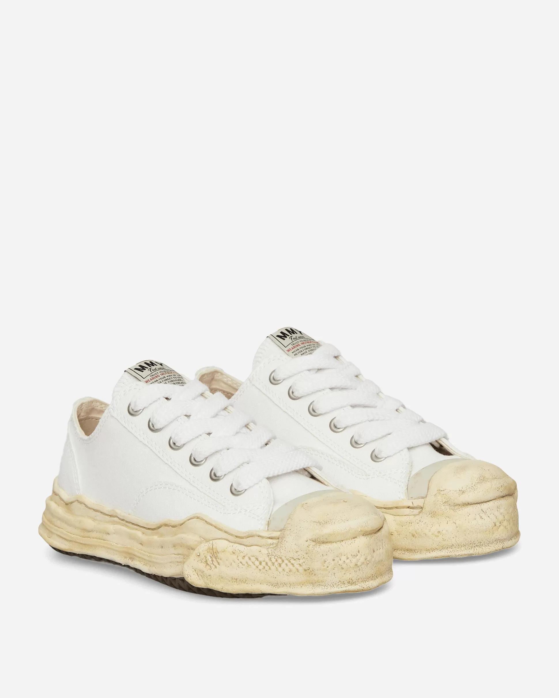 Maison MIHARA YASUHIRO Hank OG Dyed Sole Canvas Low Sneakers White Fashion