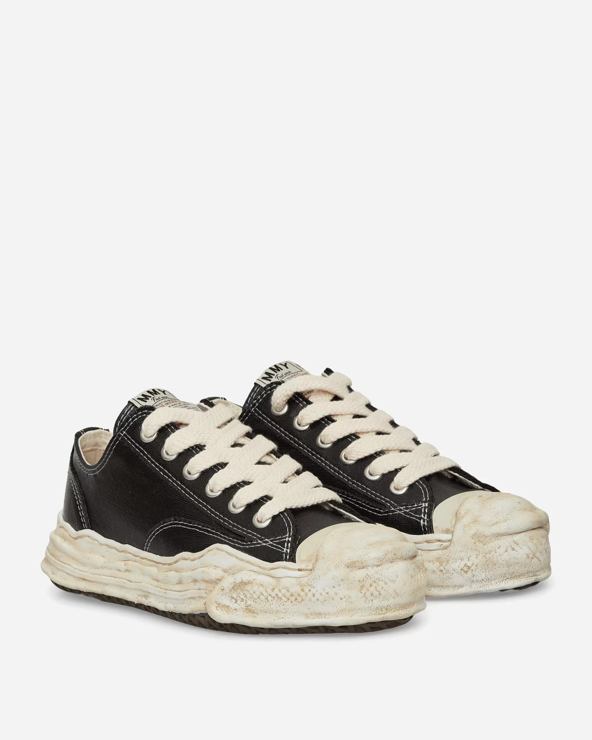 Maison MIHARA YASUHIRO Hank OG Sole Silicon Coating Canvas Low Sneakers Black Fashion