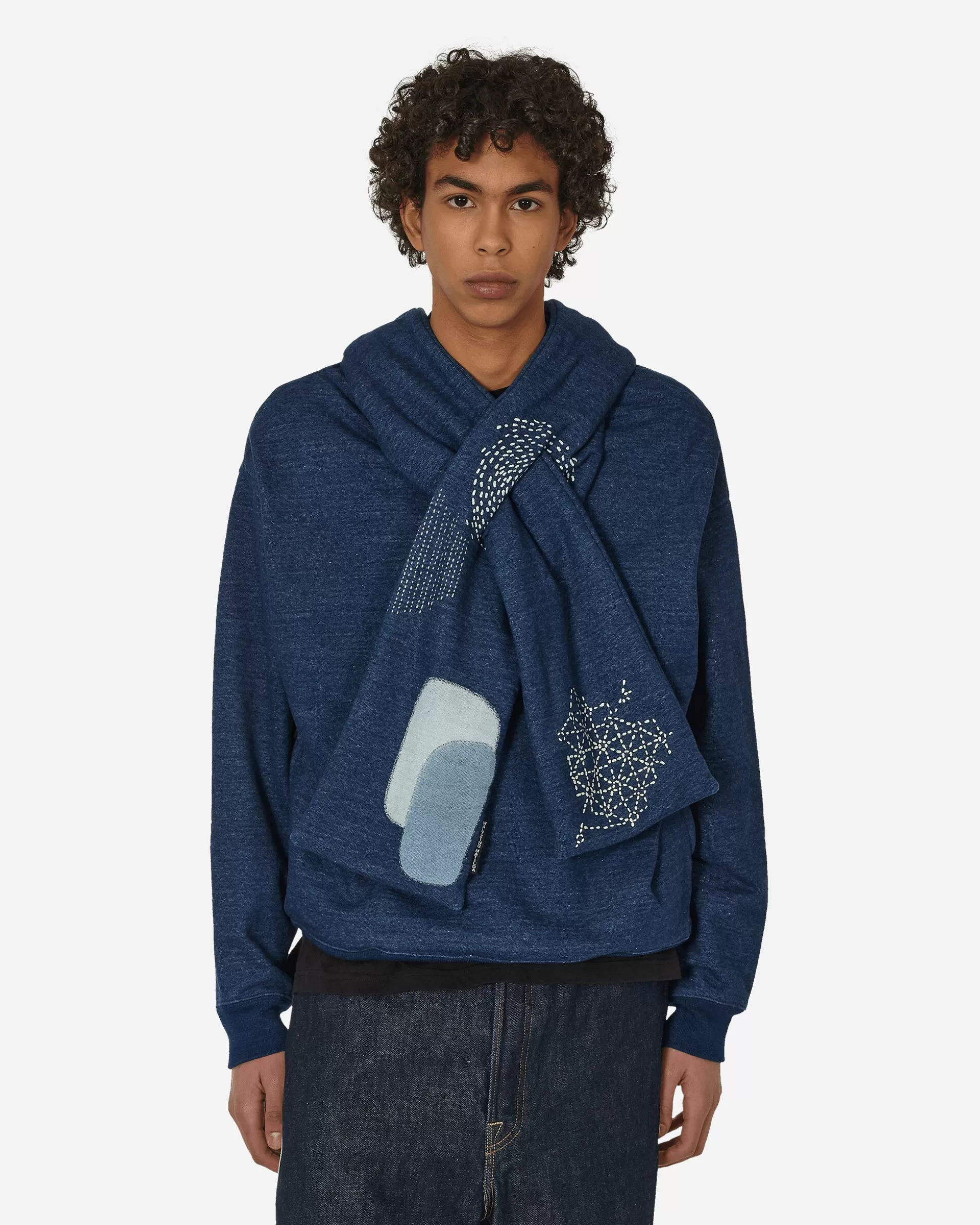 KAPITAL Indigo SWT Knit Nora Kesa Parka Indigo Sale
