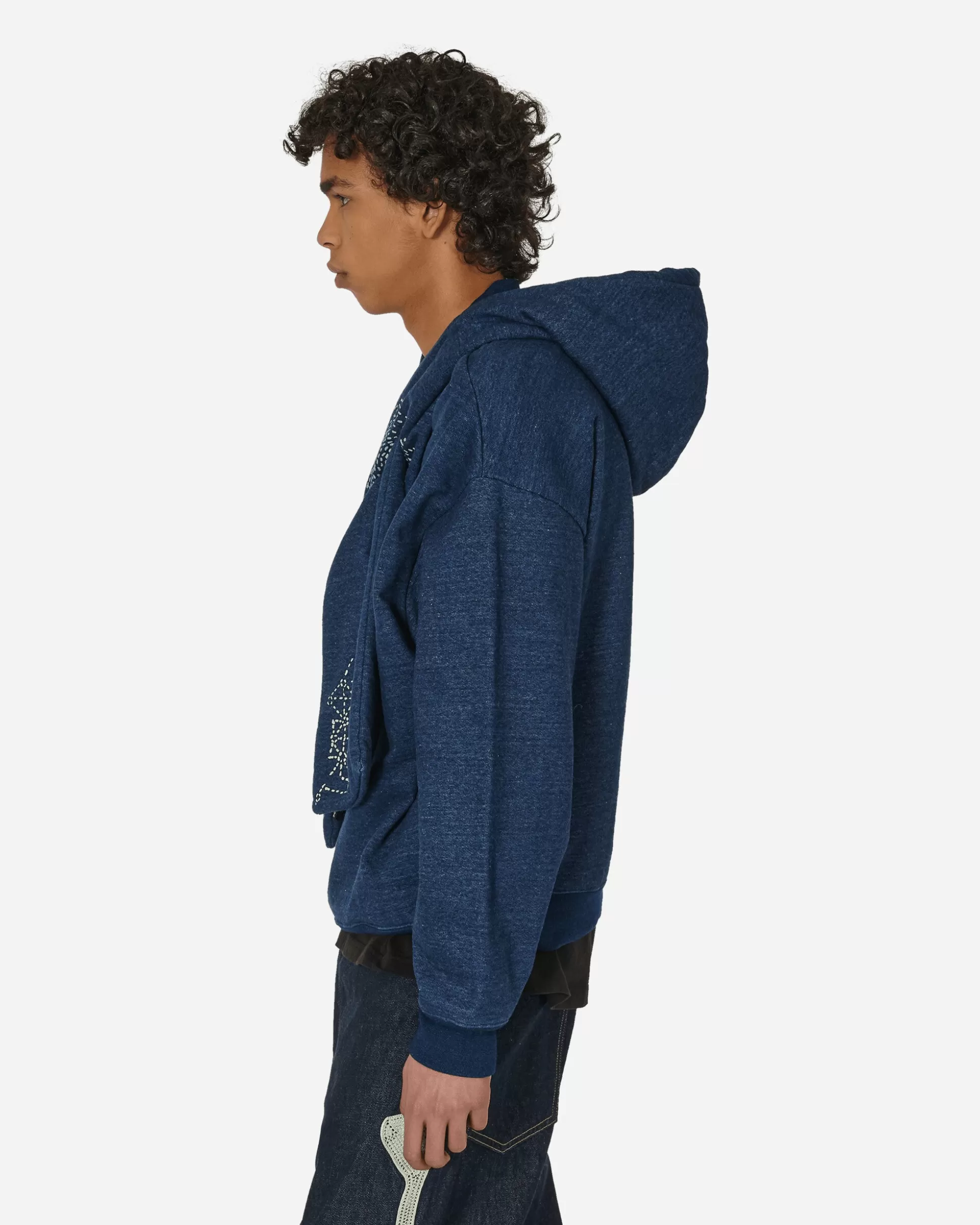 KAPITAL Indigo SWT Knit Nora Kesa Parka Indigo Sale