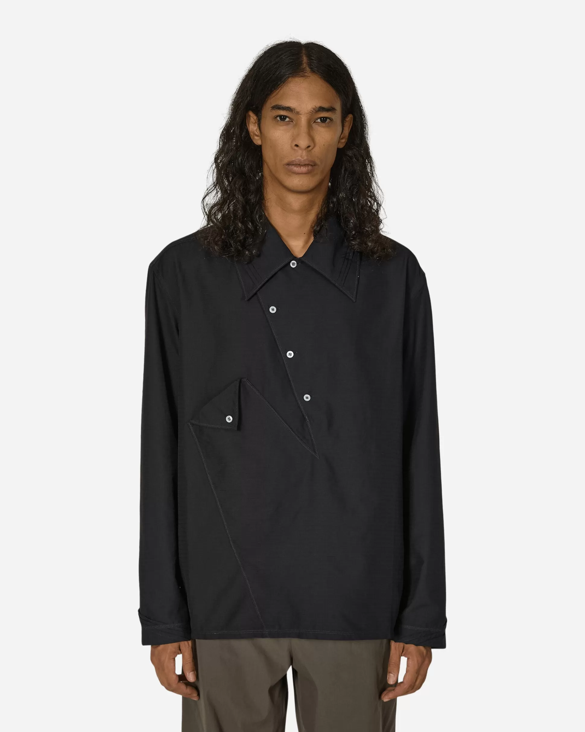 Kiko Kostadinov Jarocka Overshirt Jet Black Clearance
