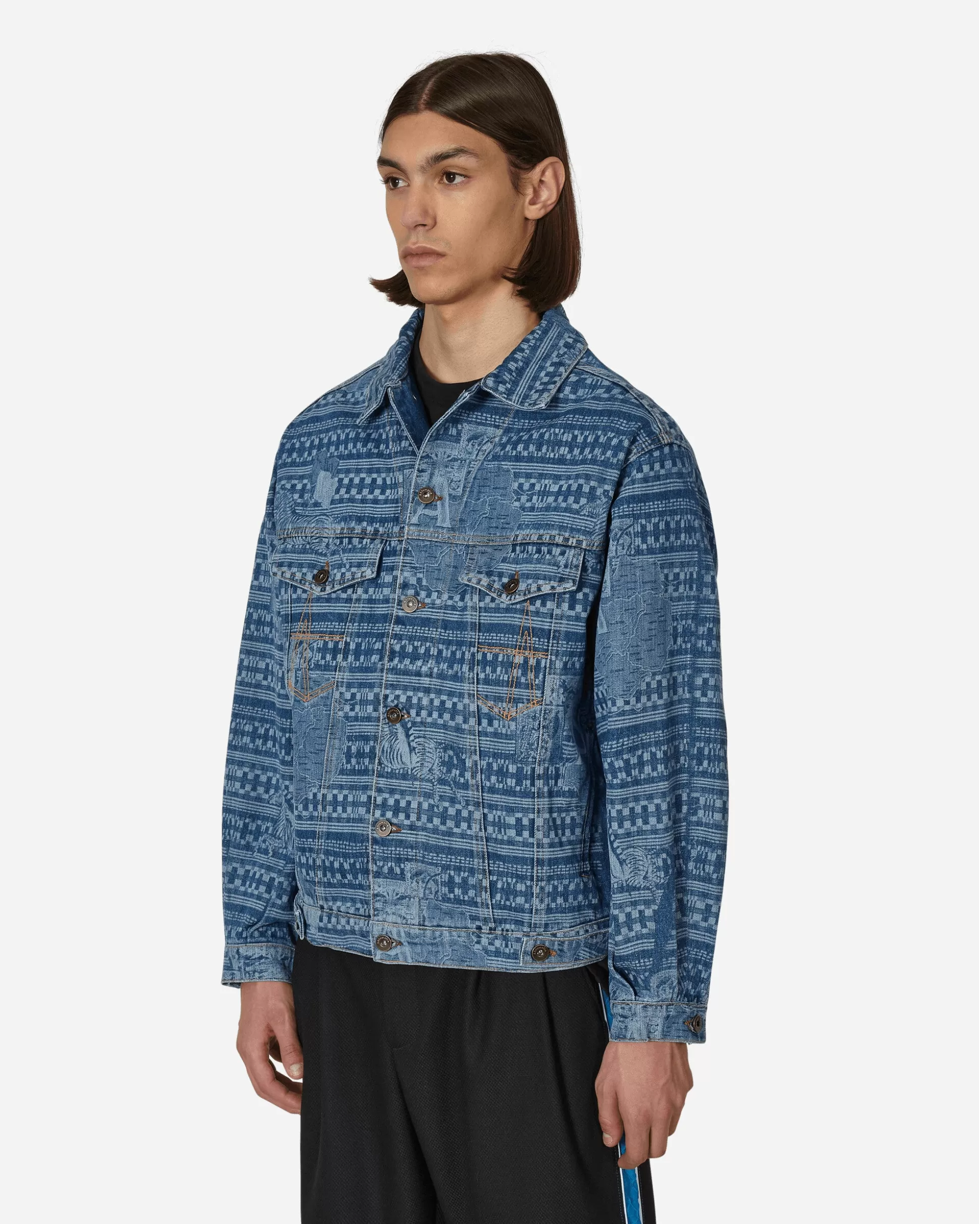 Ahluwalia Kampala Denim Jacket Blue Cheap