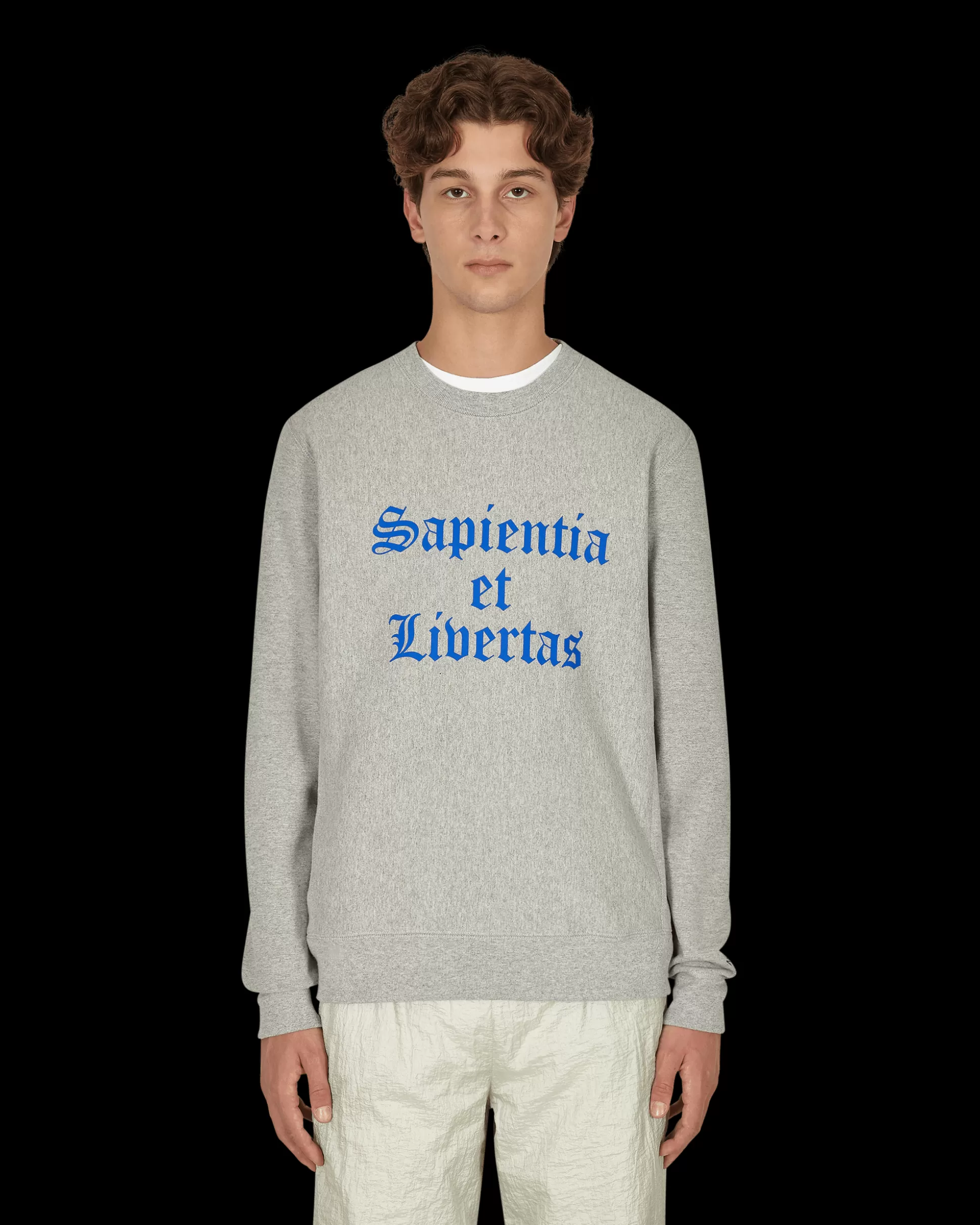 Noah Knowledge Crewneck Sweatshirt Grey Clearance