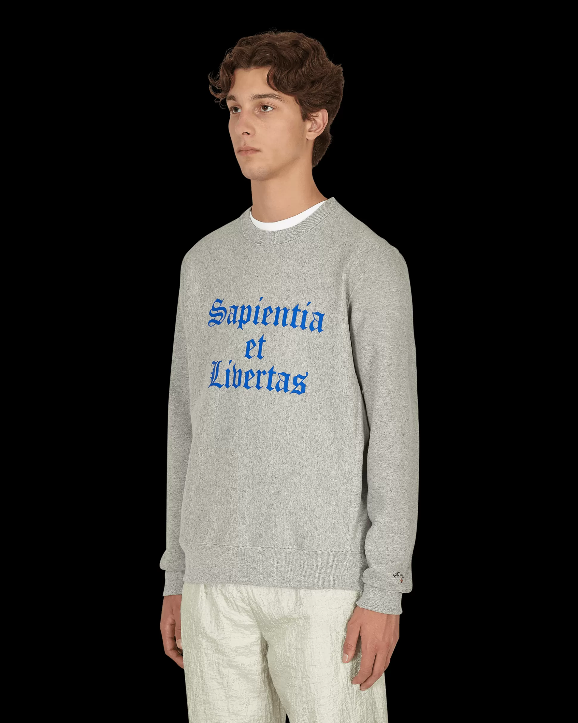 Noah Knowledge Crewneck Sweatshirt Grey Clearance